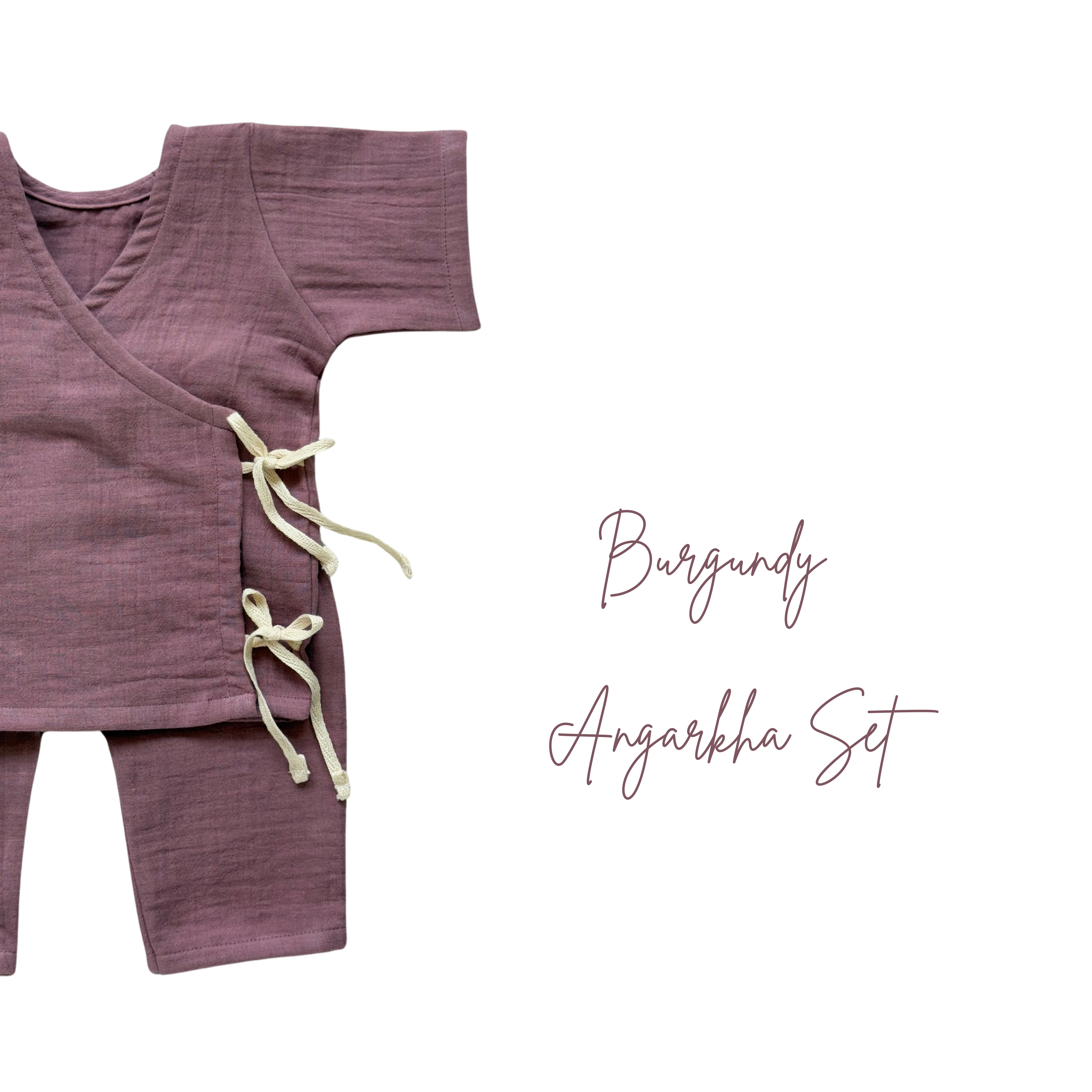Burgundy Angrakha Set