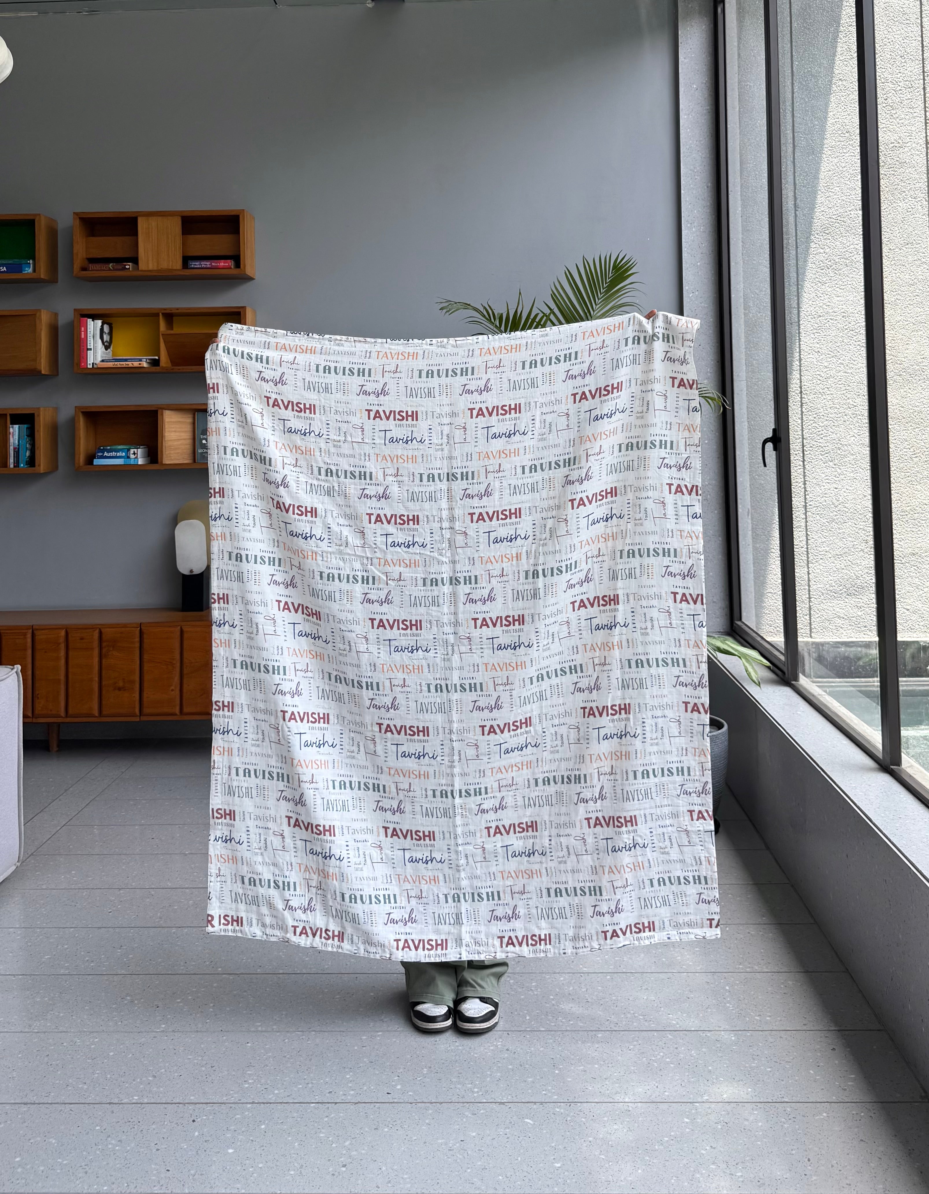 Classic Soft Fonts Name Customised Blanket