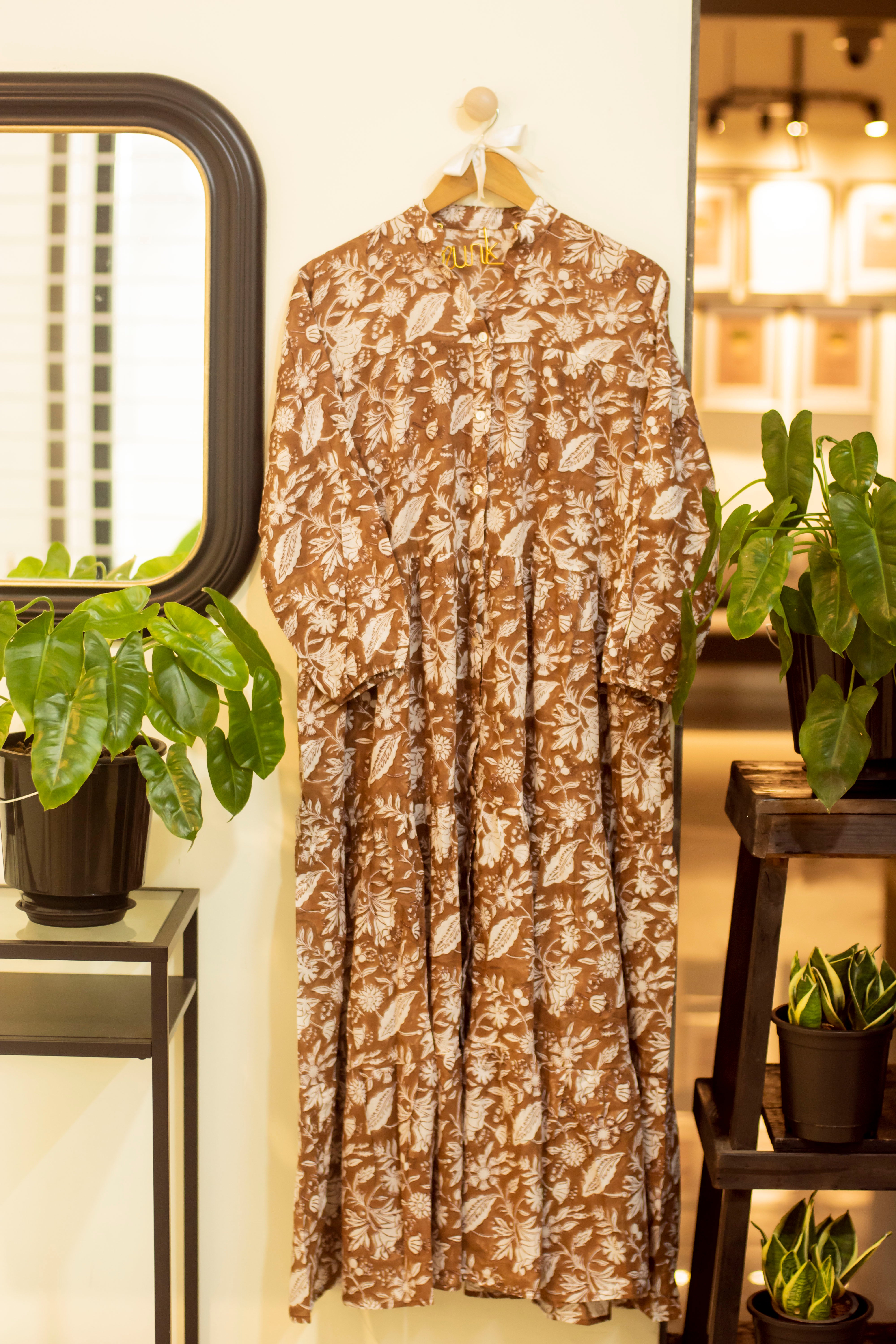 Caramel Mulmul Dress