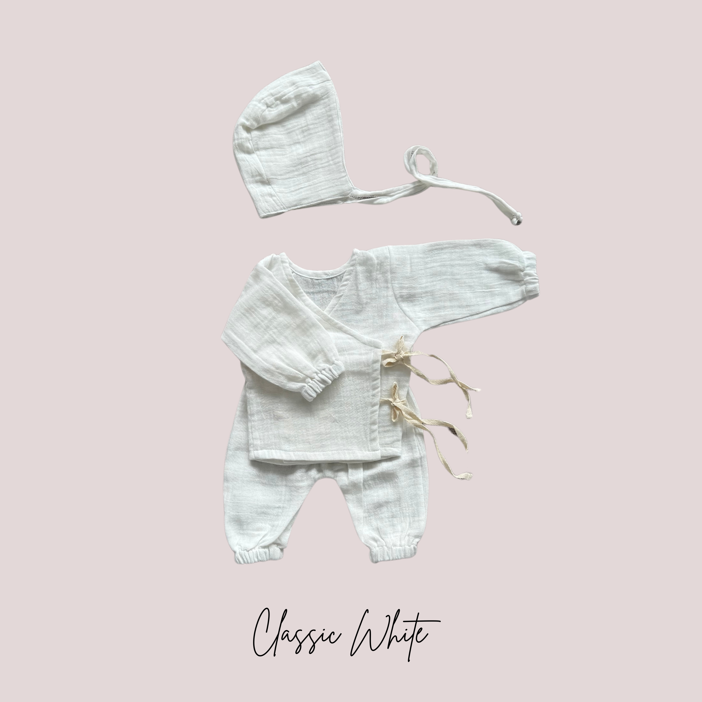 Newborn Angarkha & Beanie Set