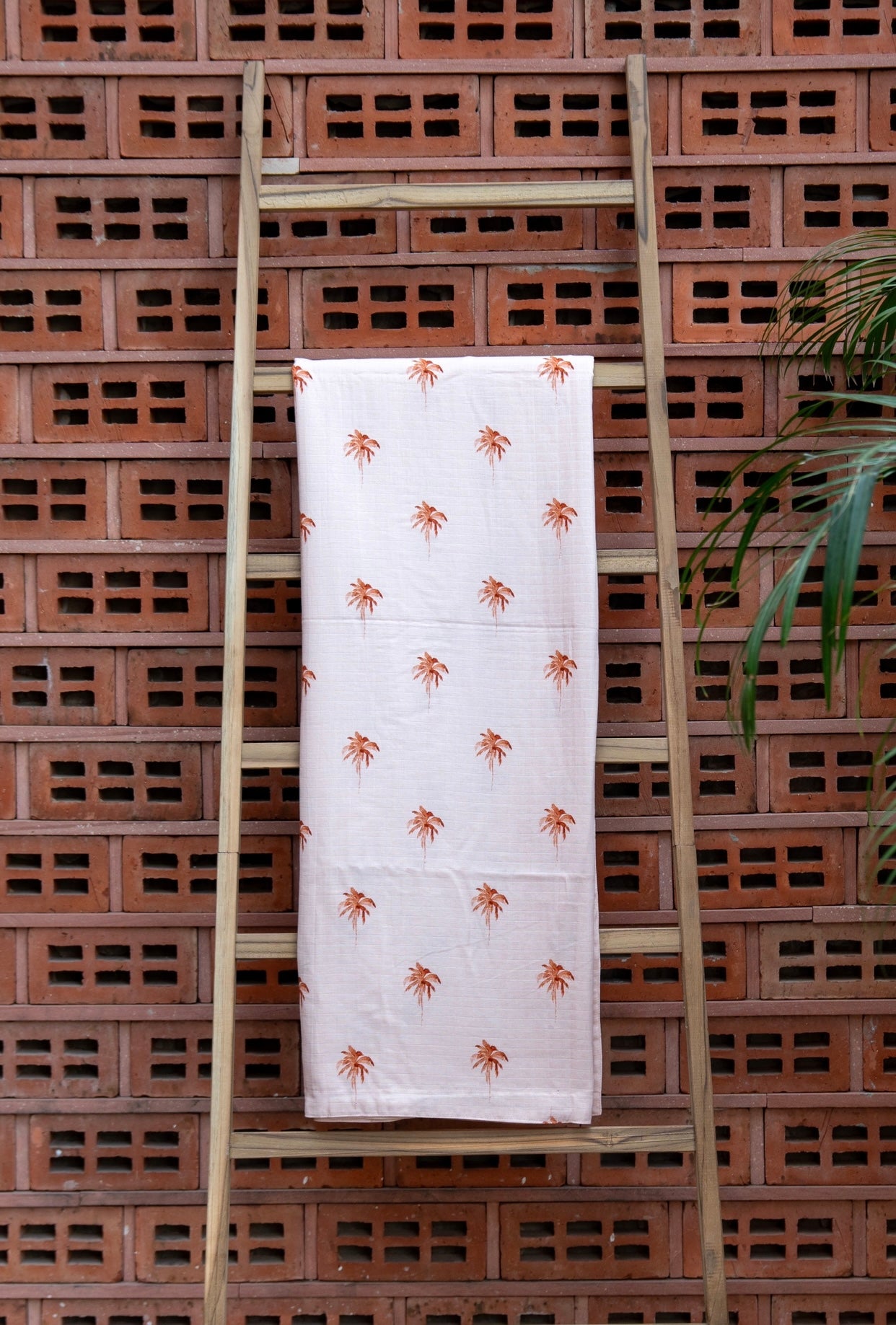 Peach Palm Paradise Adult Blanket