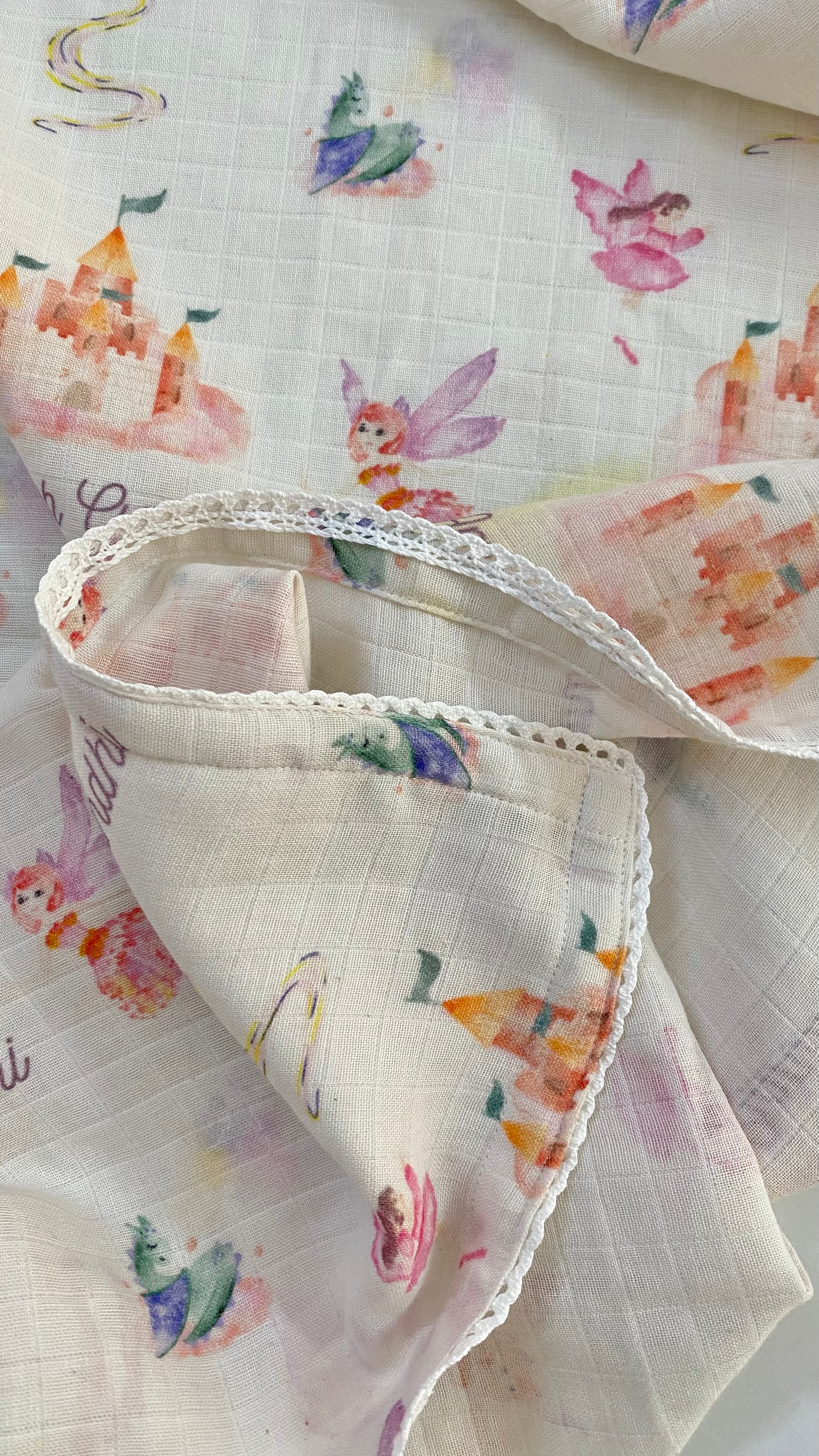 Fairy and Castle Customised Swaddle
