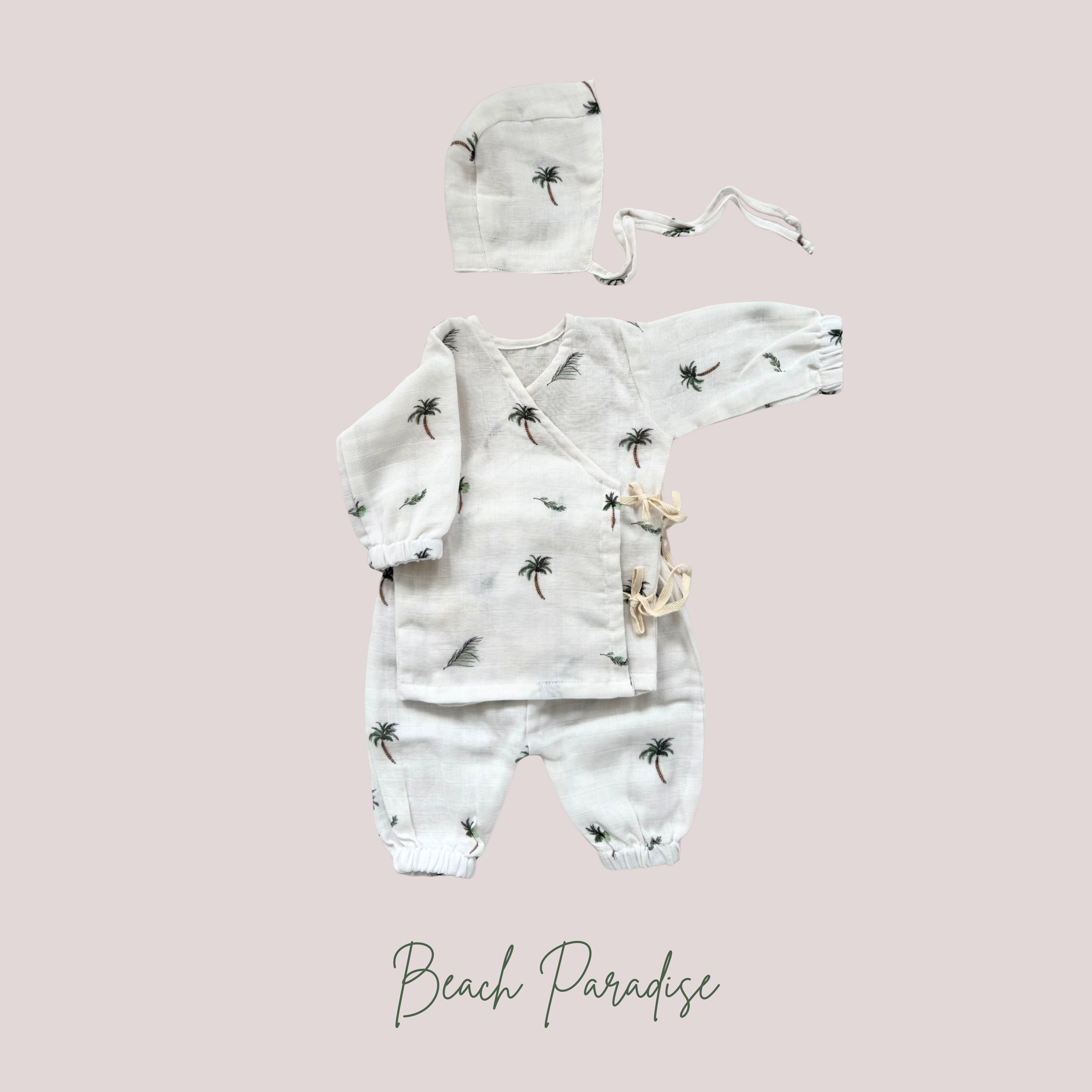 Newborn Angarkha & Beanie Set