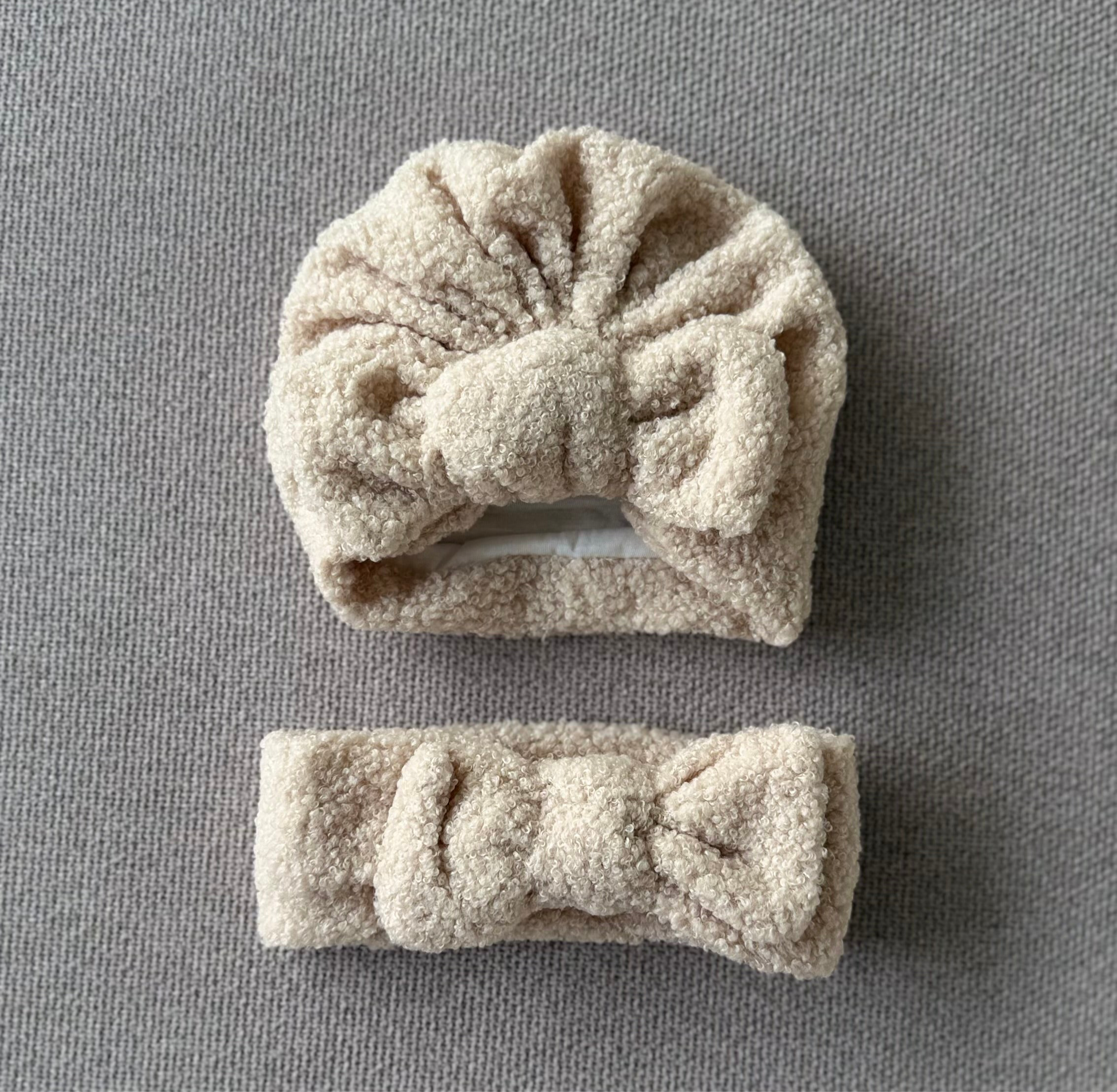 Wool Turban and Headband Set