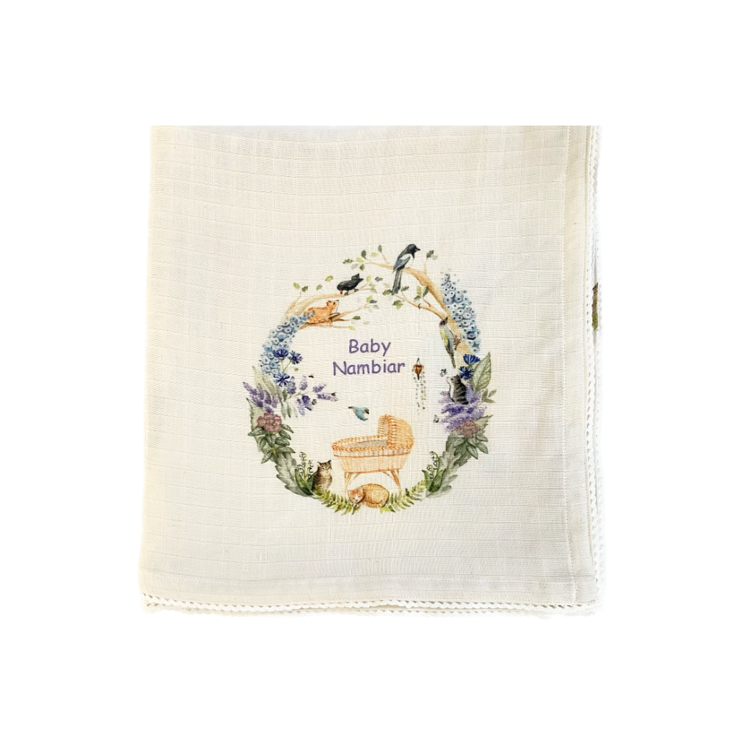 Bassinet Woodland Customised Swaddle