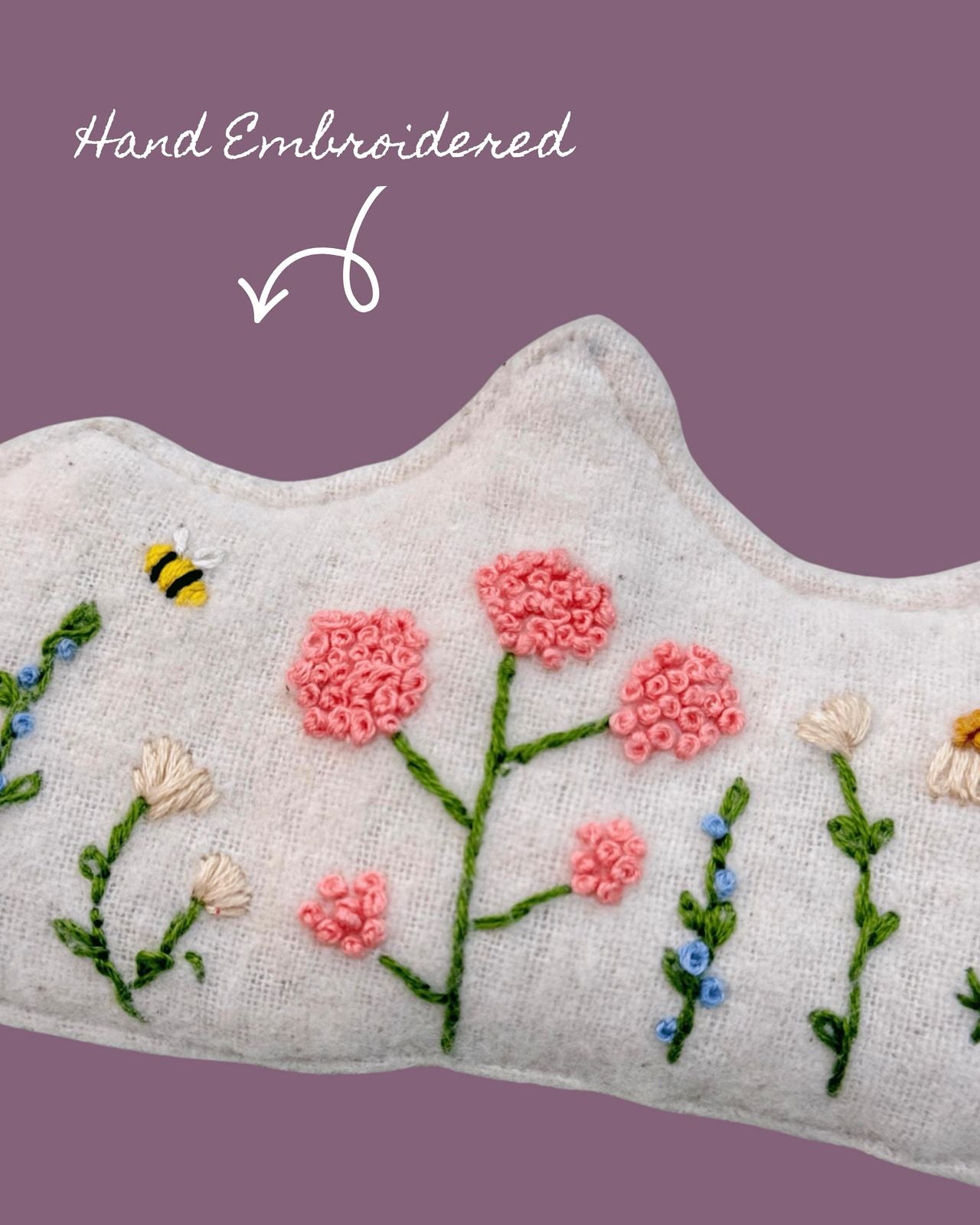 Hand embroidered Garden of flowers Crown