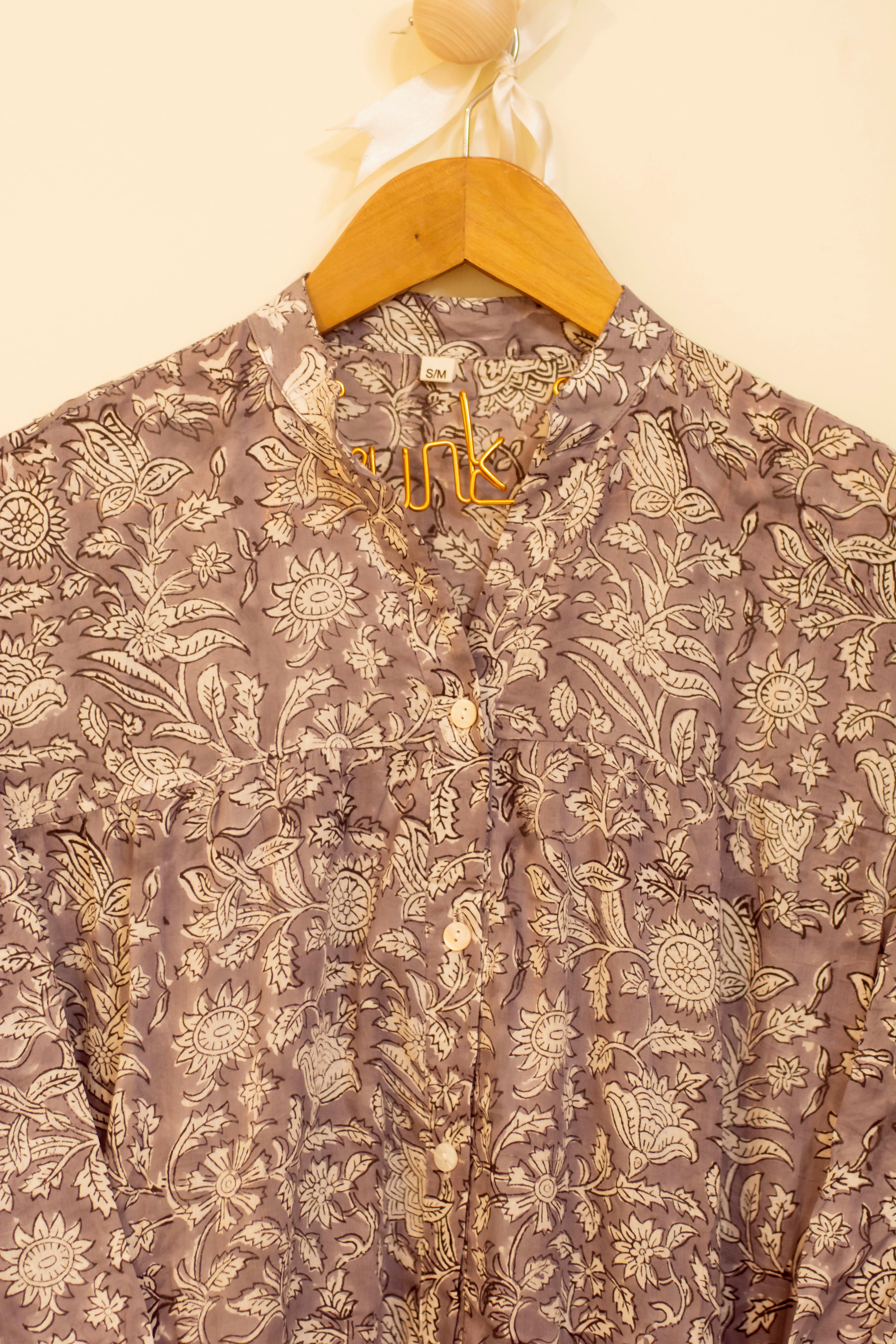 Pearly Grey Mulmul Dress