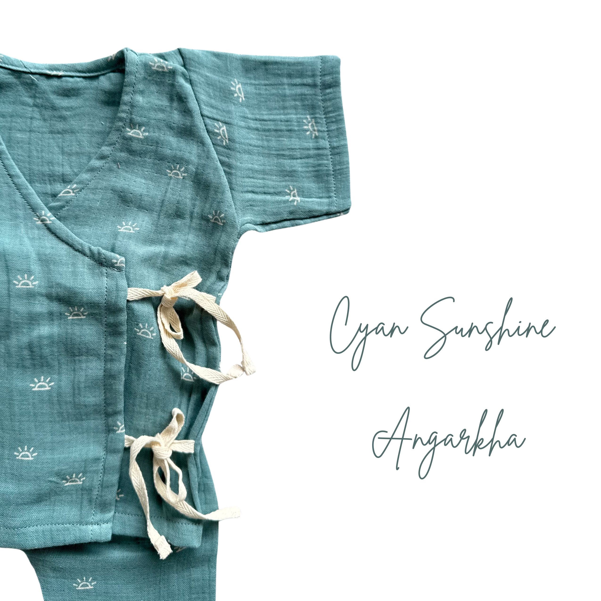 Cyan Sunshine Angrakha Set