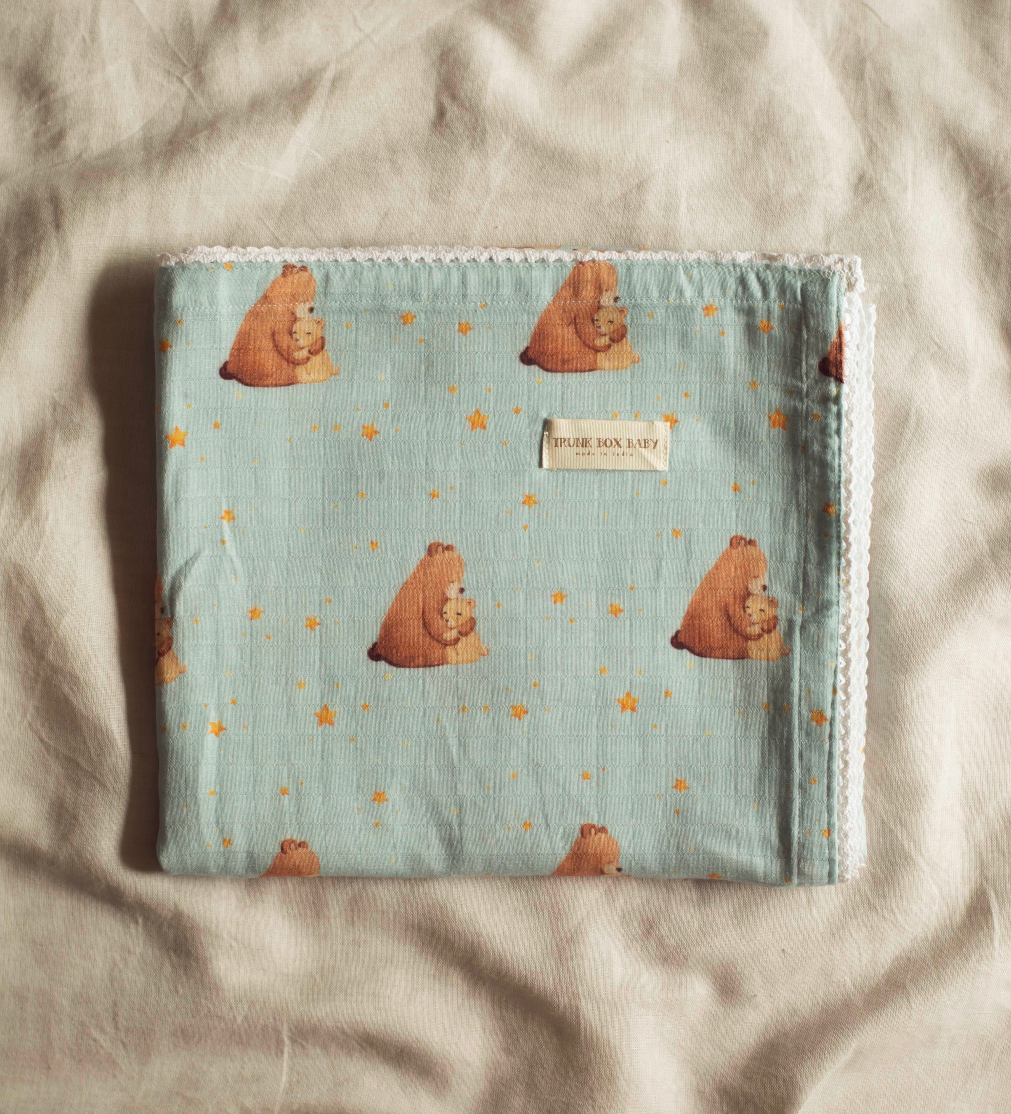 Azure Bear Swaddle