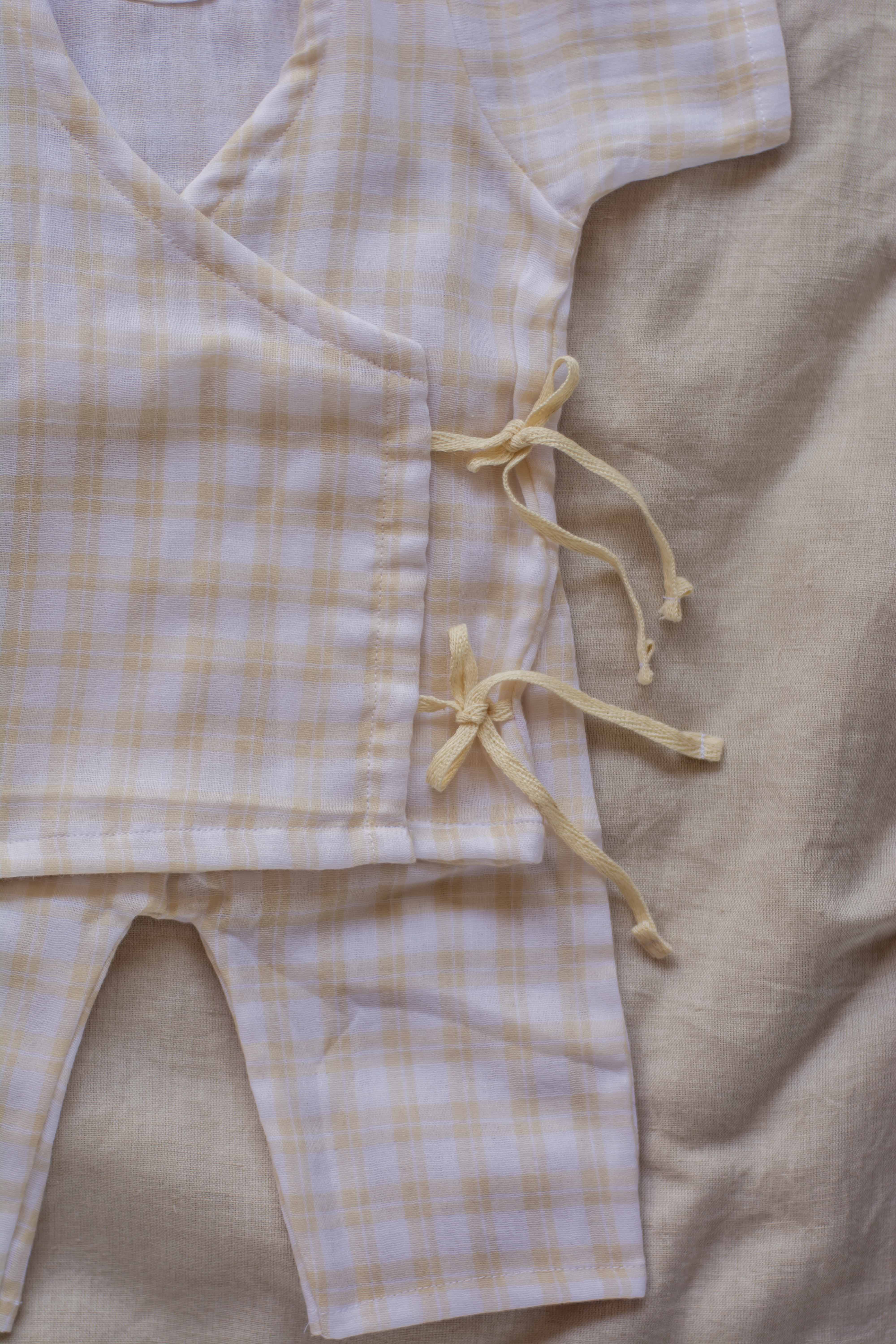 Amber Checks Angarkha Set