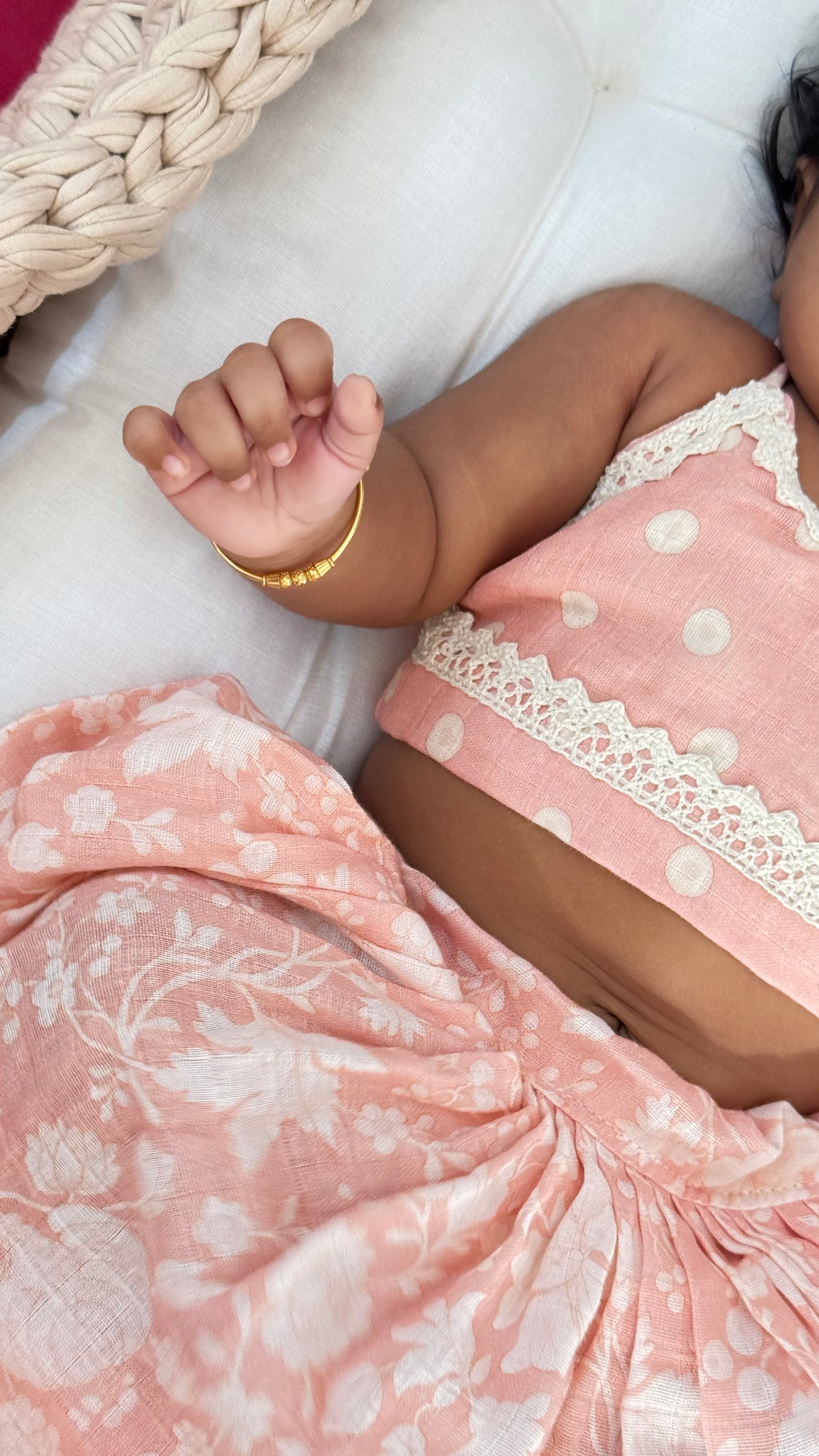 Flowers and dots lehenga Choli