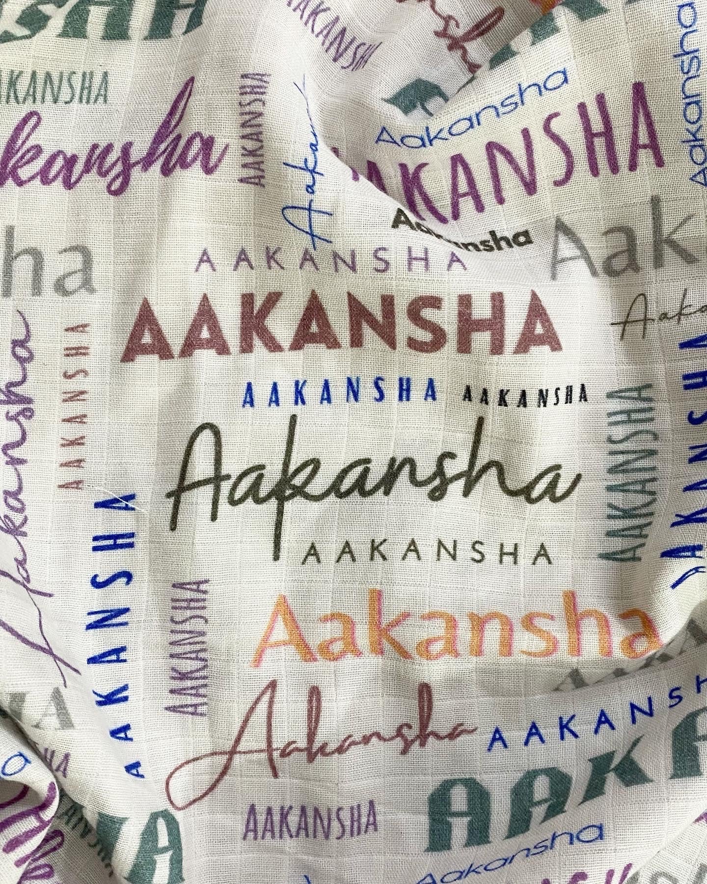 Classic Soft Fonts Name Customised Blanket