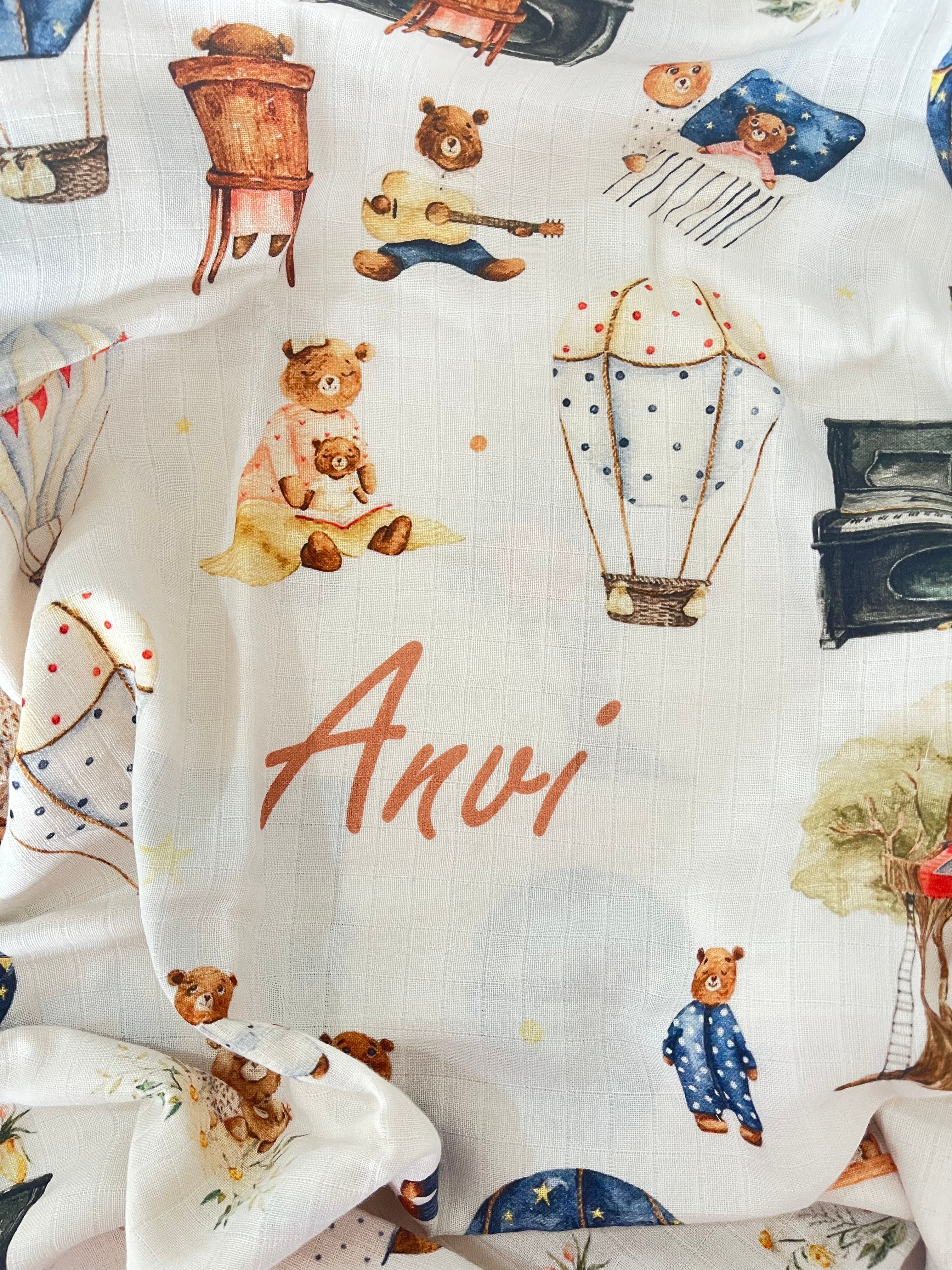 Airballoon & babies Customised Blanket