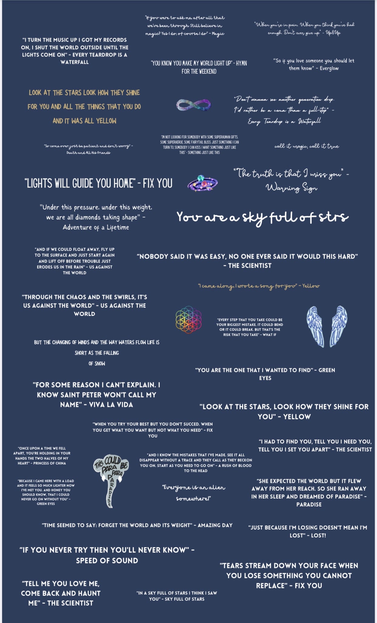 Coldplay Adult Blanket