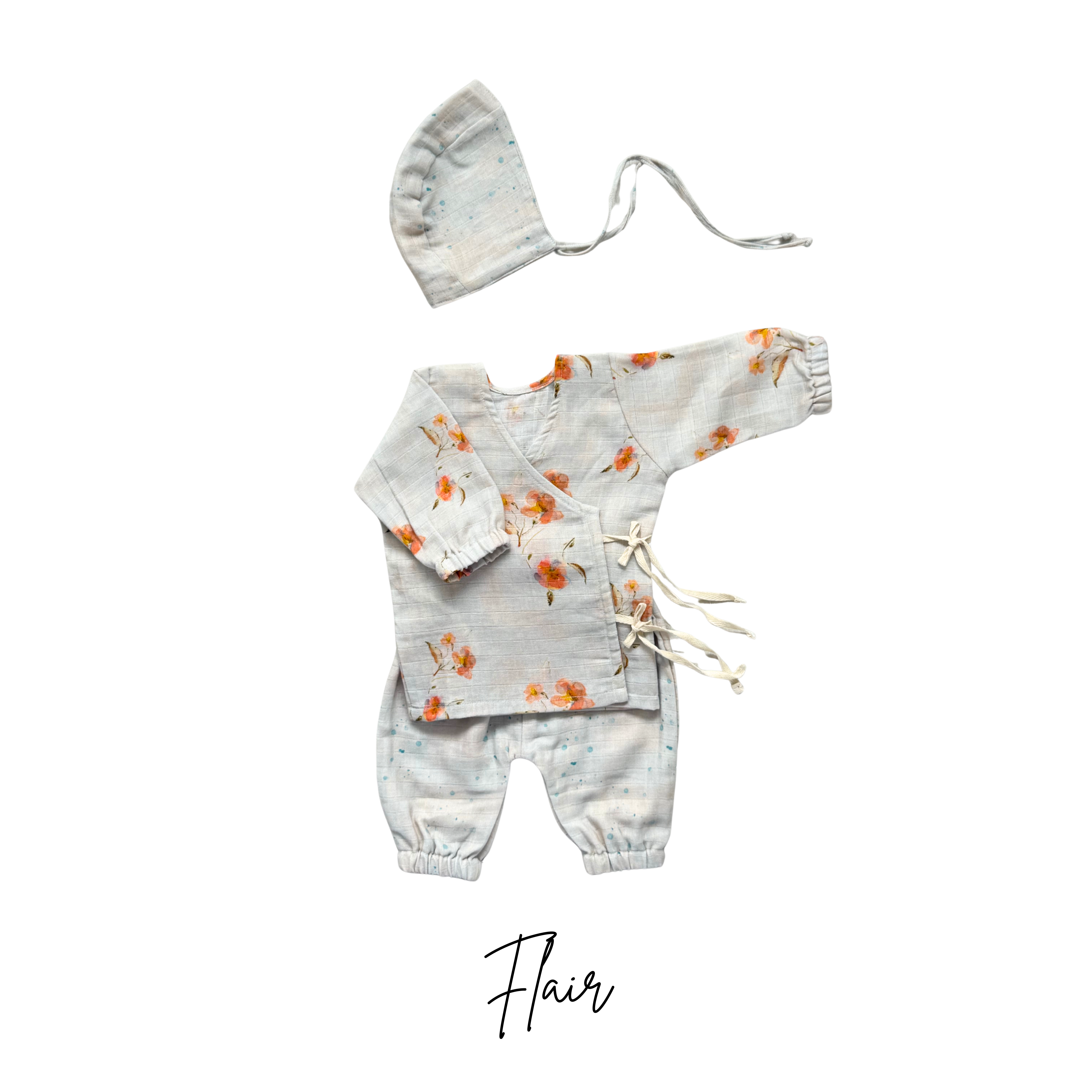 Newborn Angarkha & Beanie Set