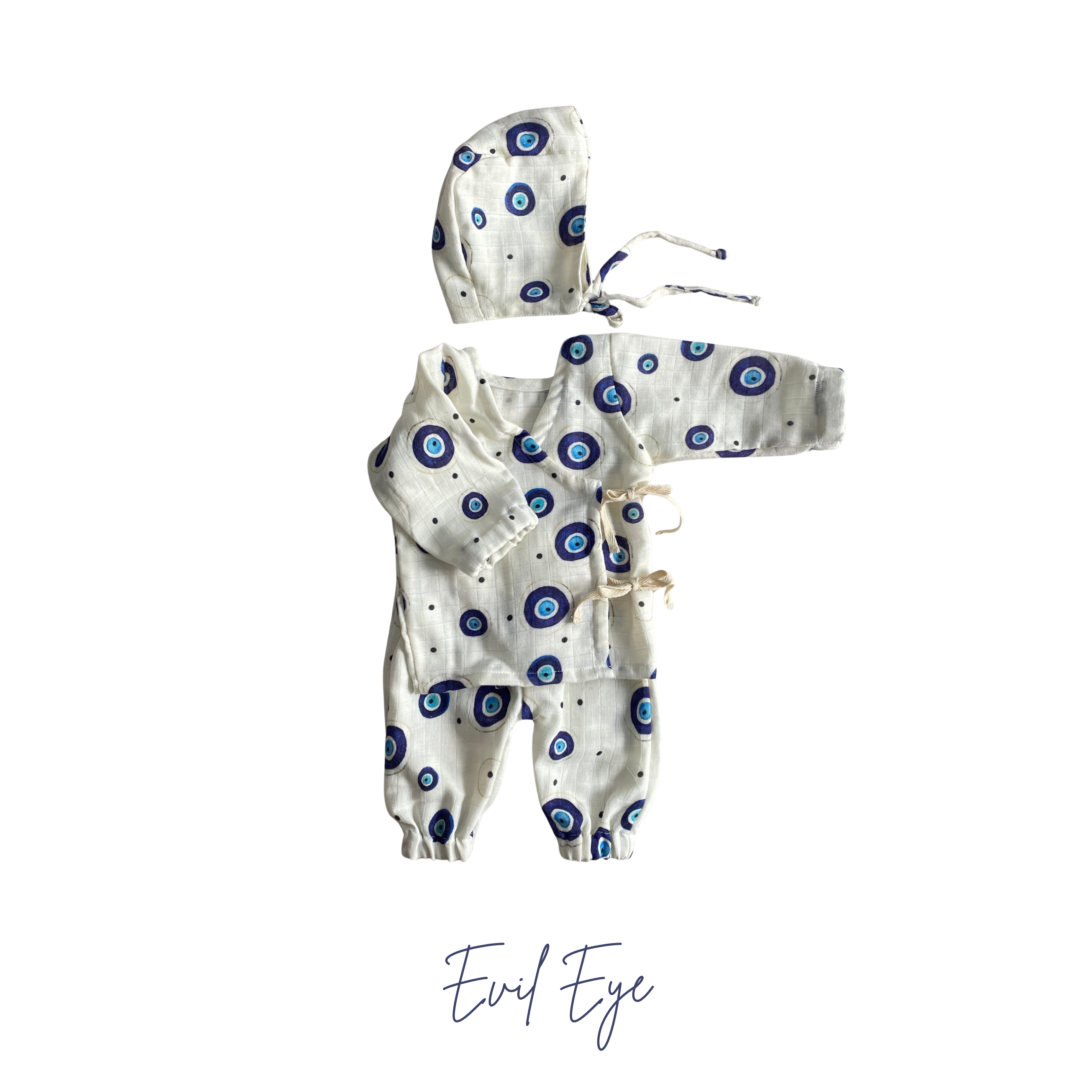 Newborn Angarkha & Beanie Set