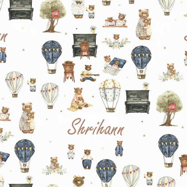 Airballoon & babies Customised Blanket