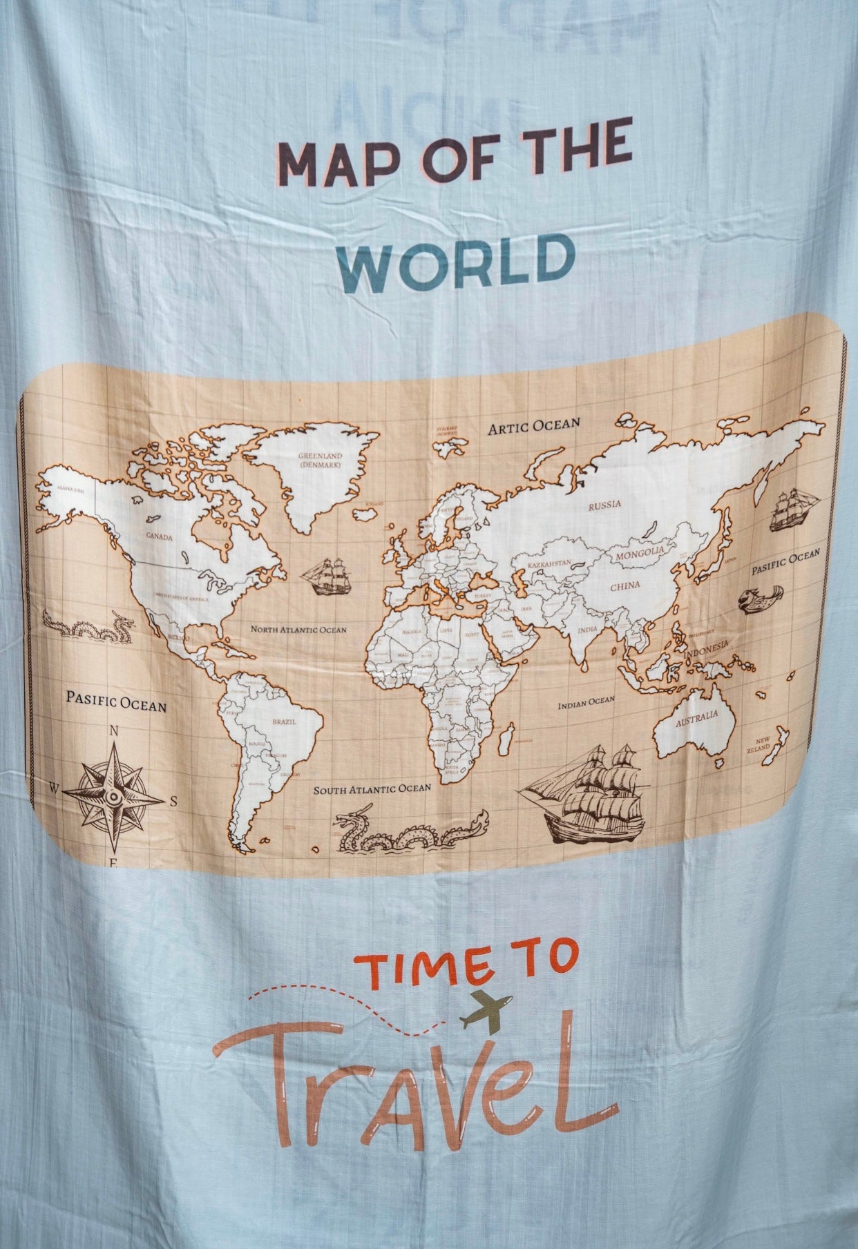World Map & India Map Adult Blanket