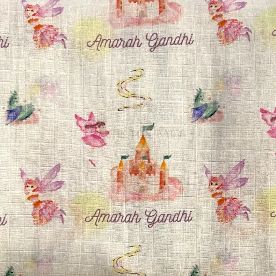 Fairy and Castle Customised Swaddle