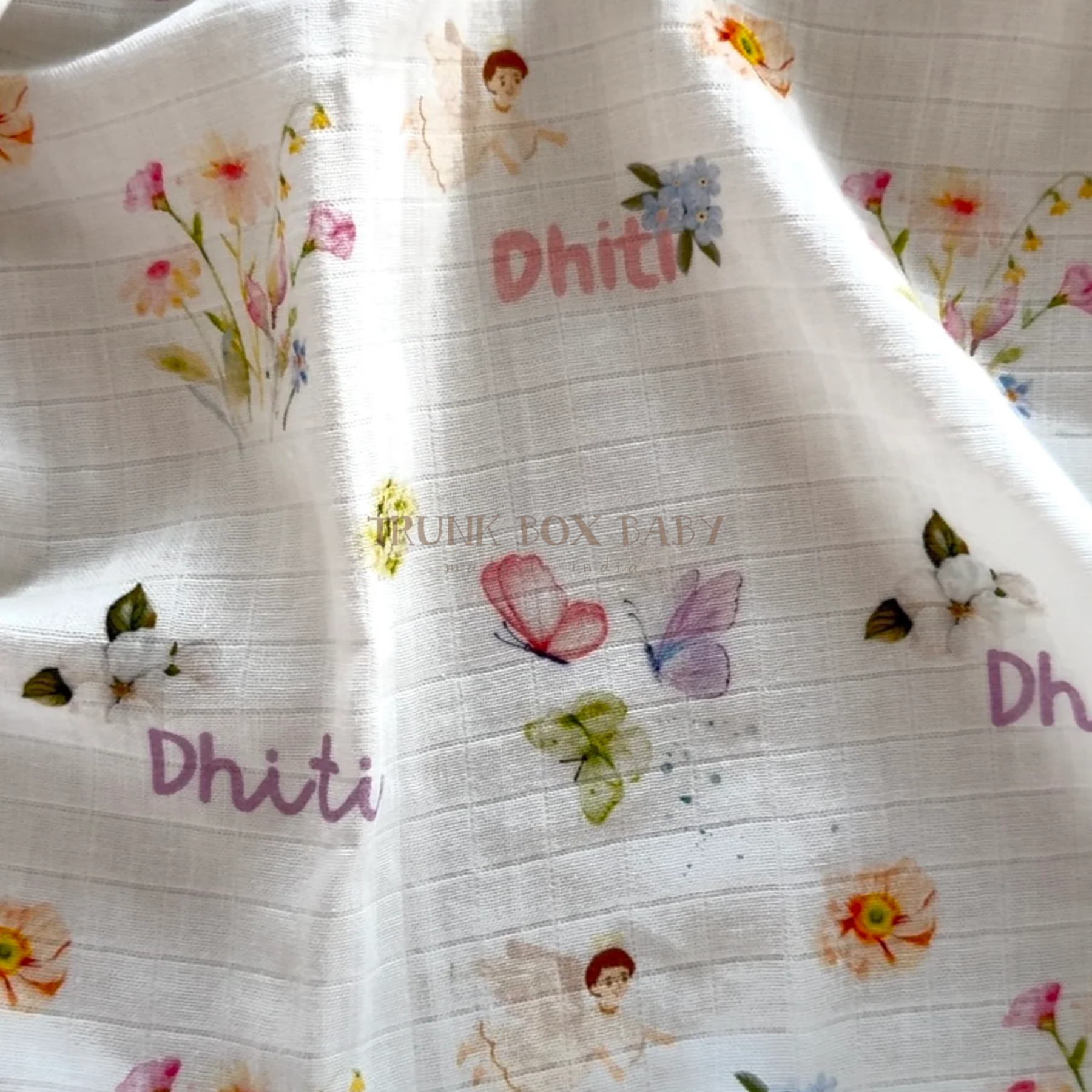 Flowers & Fairy Customised Swaddle