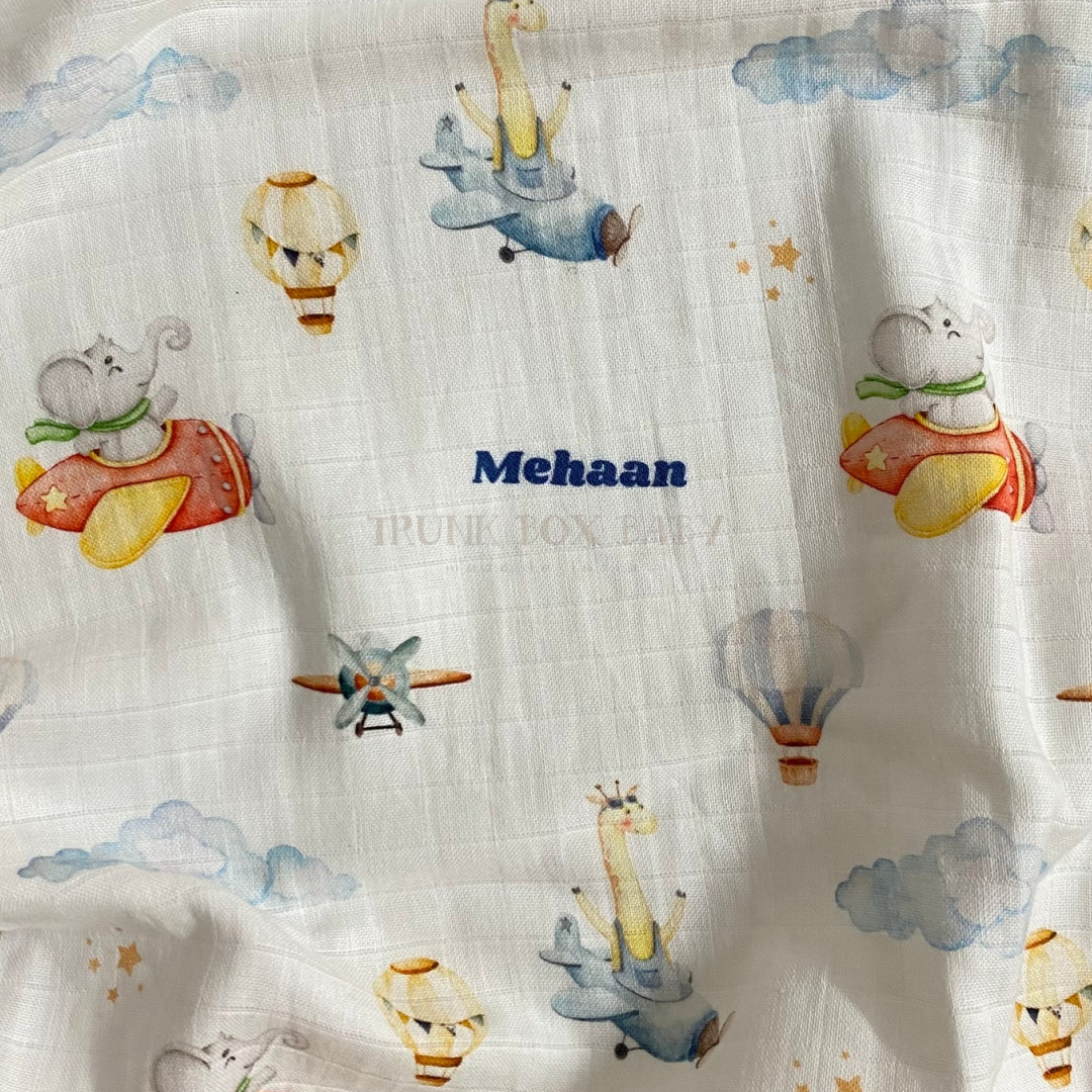 Flying Animals Customised Swaddle