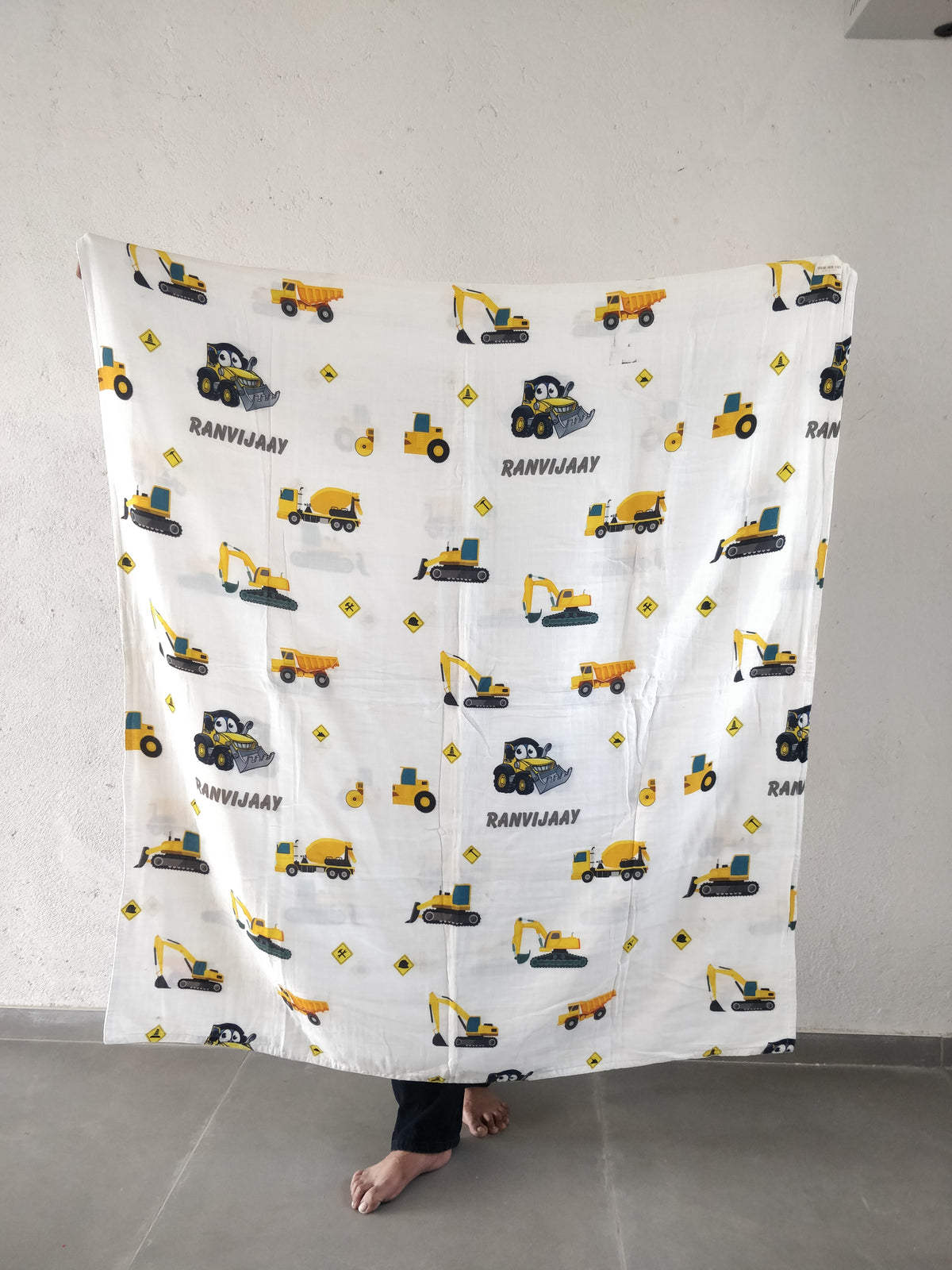 Ranvijaay Name Small Size JCB Blanket