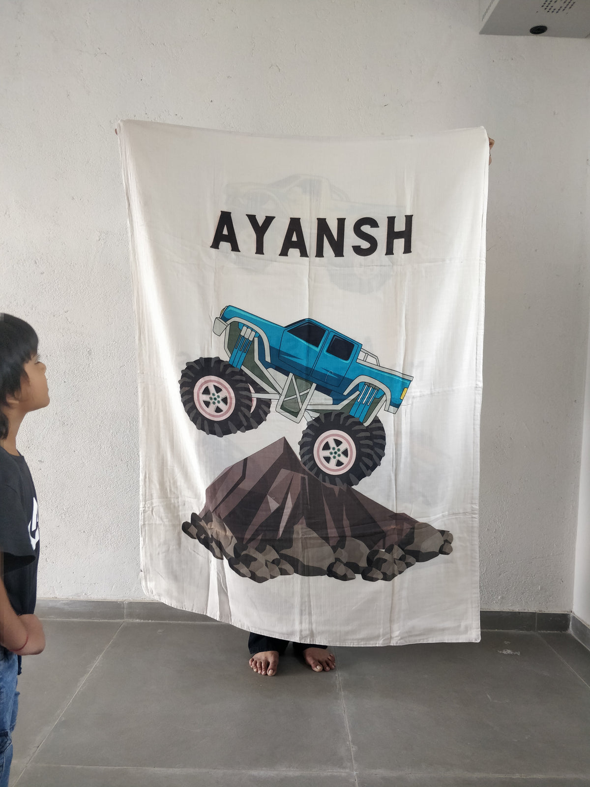 Beat Monster Truck Ayansh Name Small Size Blanket