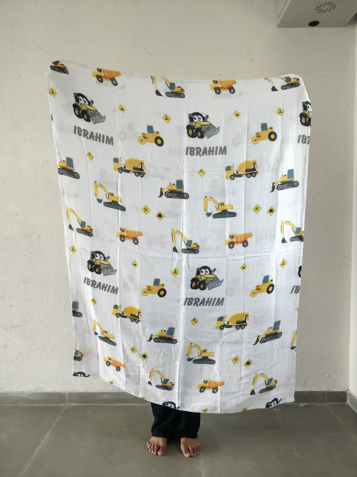 Ibrahim Name Small Size JCB Blanket