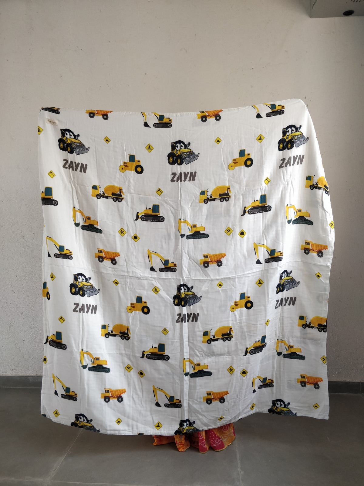 Zayn Name Small Size JCB Blanket