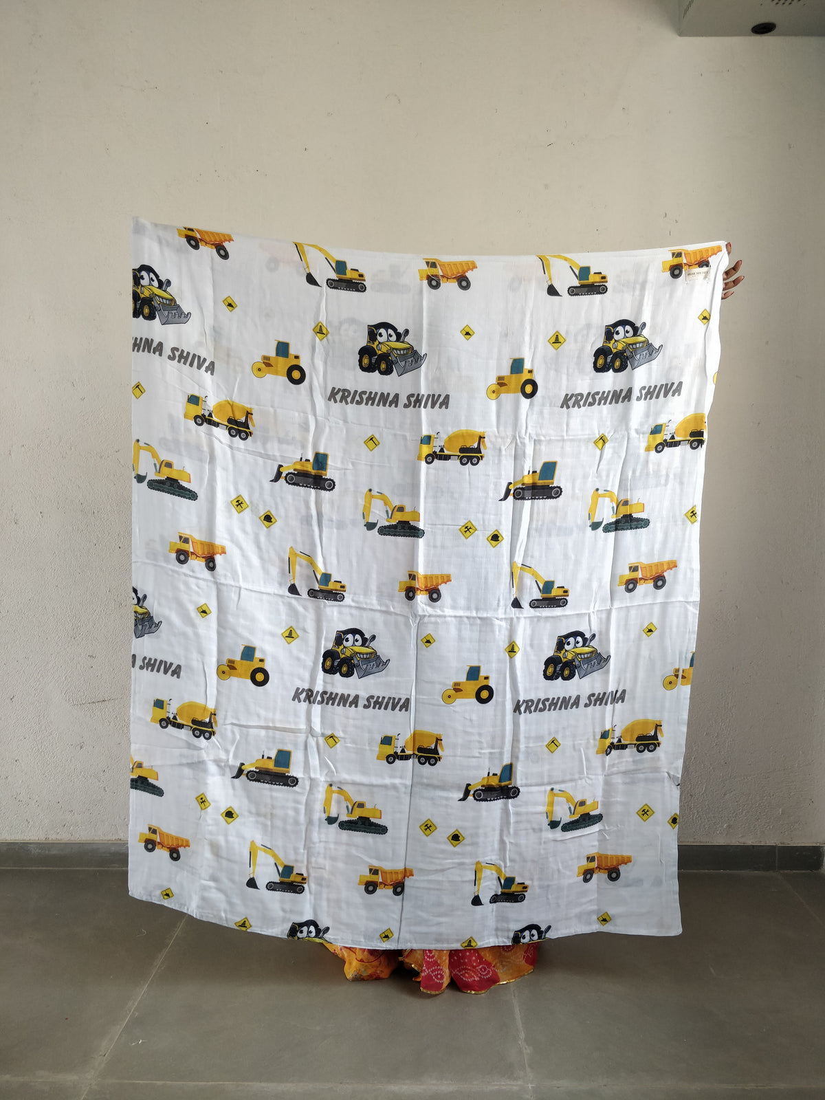 Krishna Shiva Name Small Size JCB Blanket