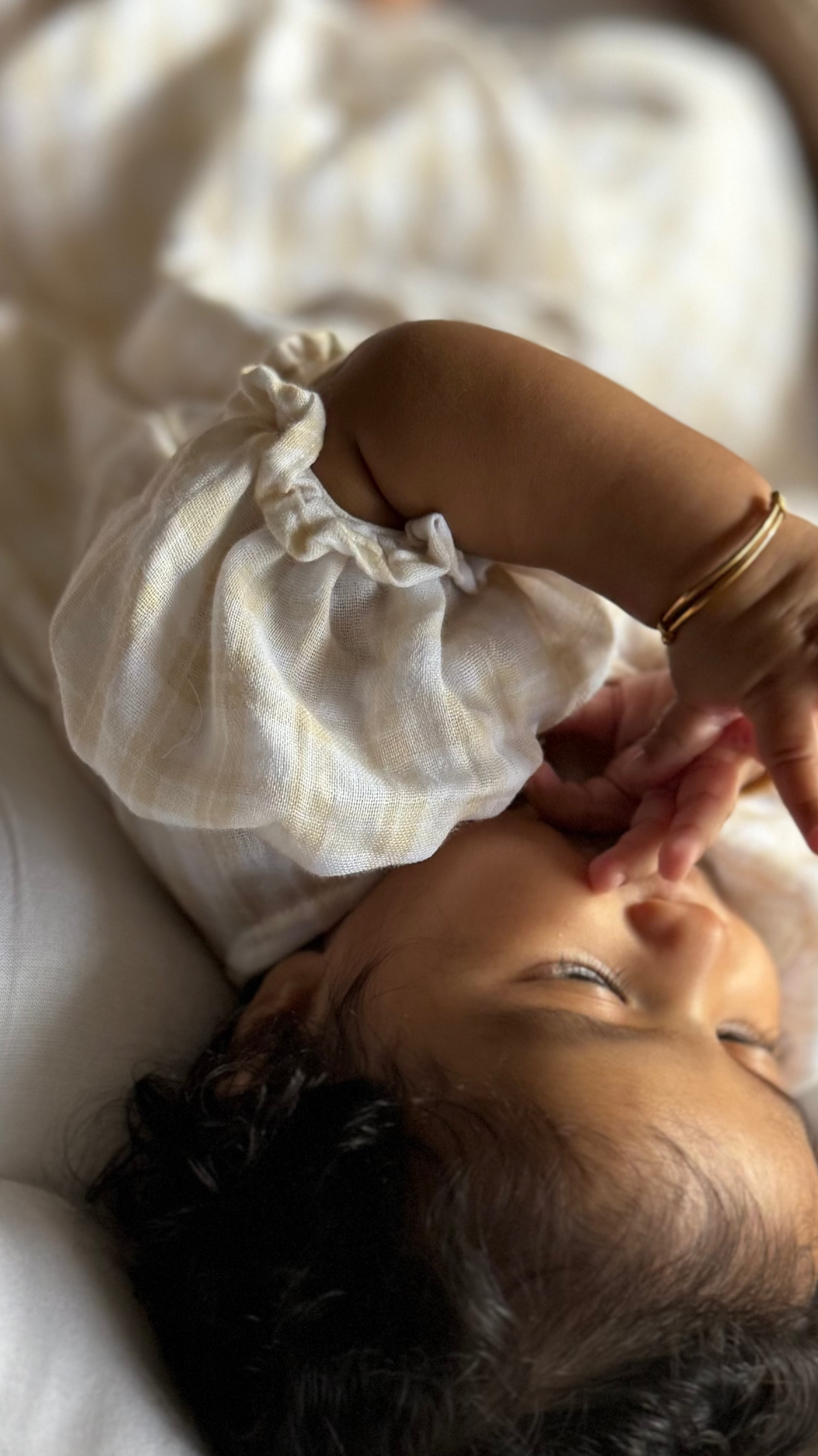 Amber Checks Newborn Dress