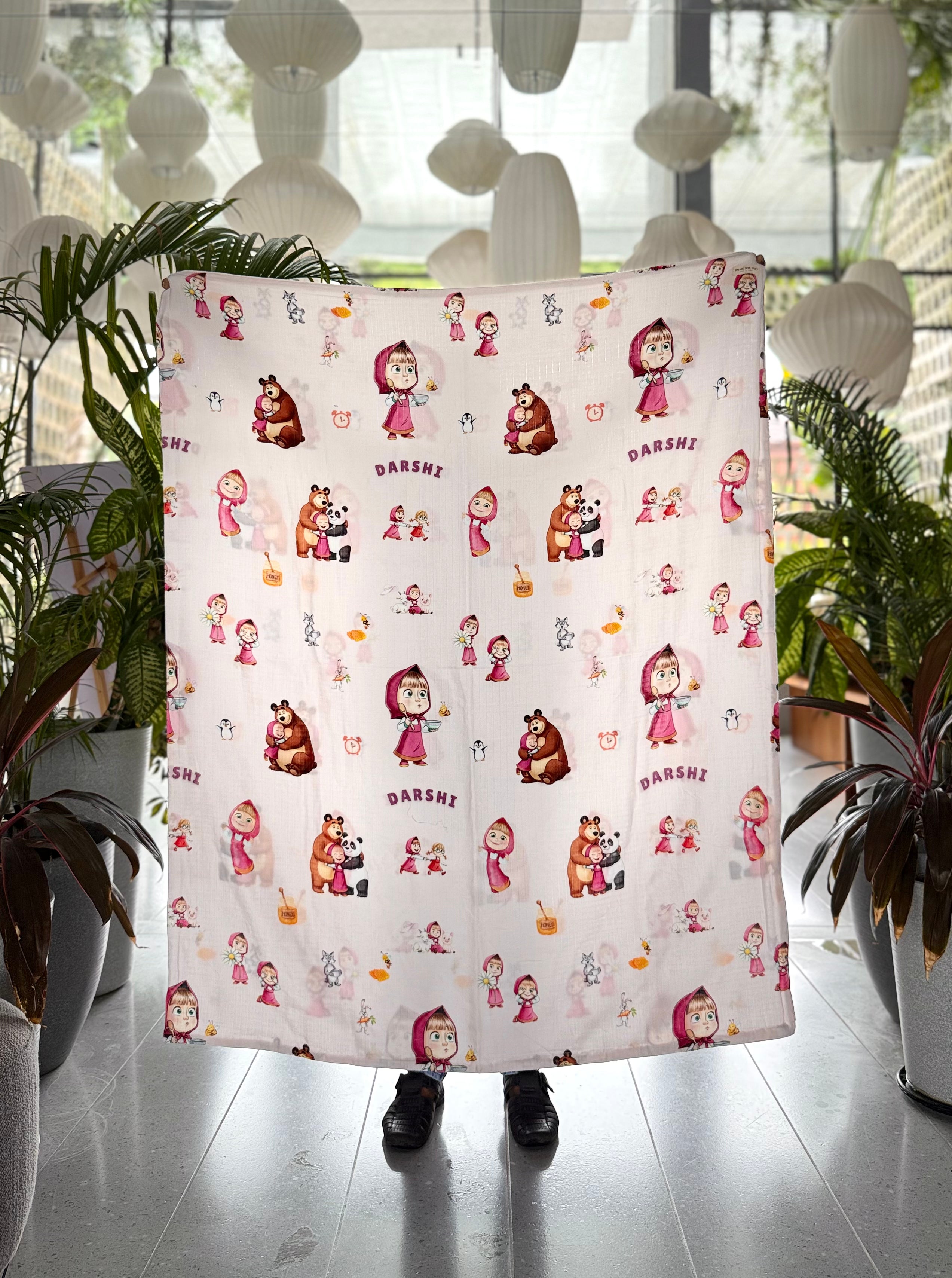 Masha & the Bear Customised Blanket