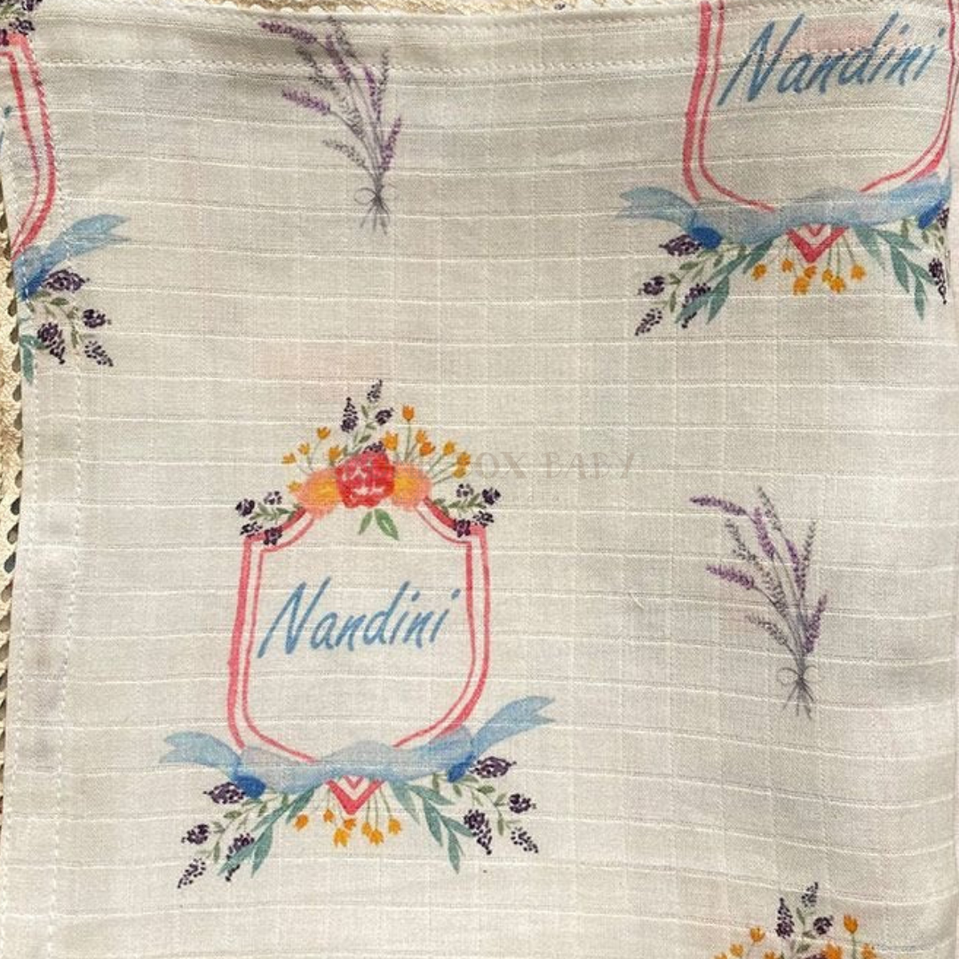 Lavender Frame Customised Swaddle
