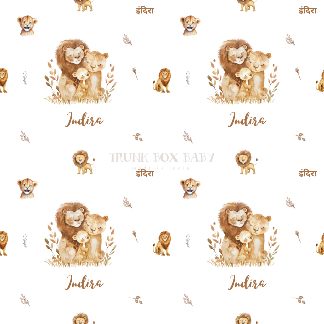 Lion Family Customised Swaddle