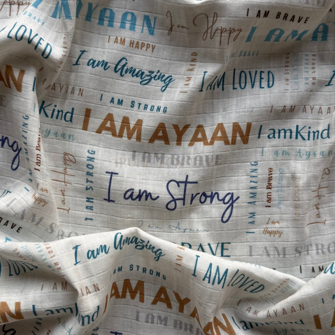 Little Affirmations Customised Swaddle