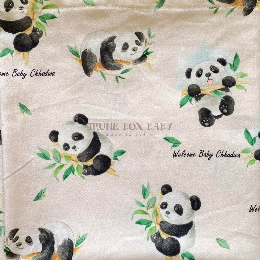 Panda Playing Customised Swaddle