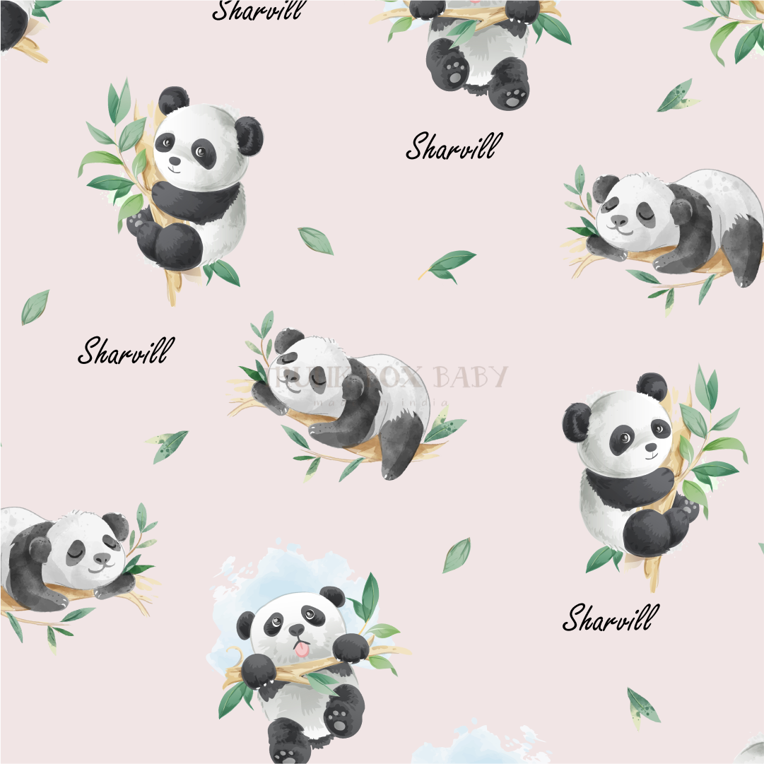 Panda Playing Customised Swaddle