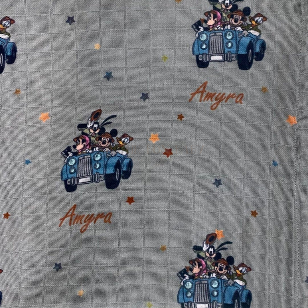 Riding Mickey Customised Swaddle