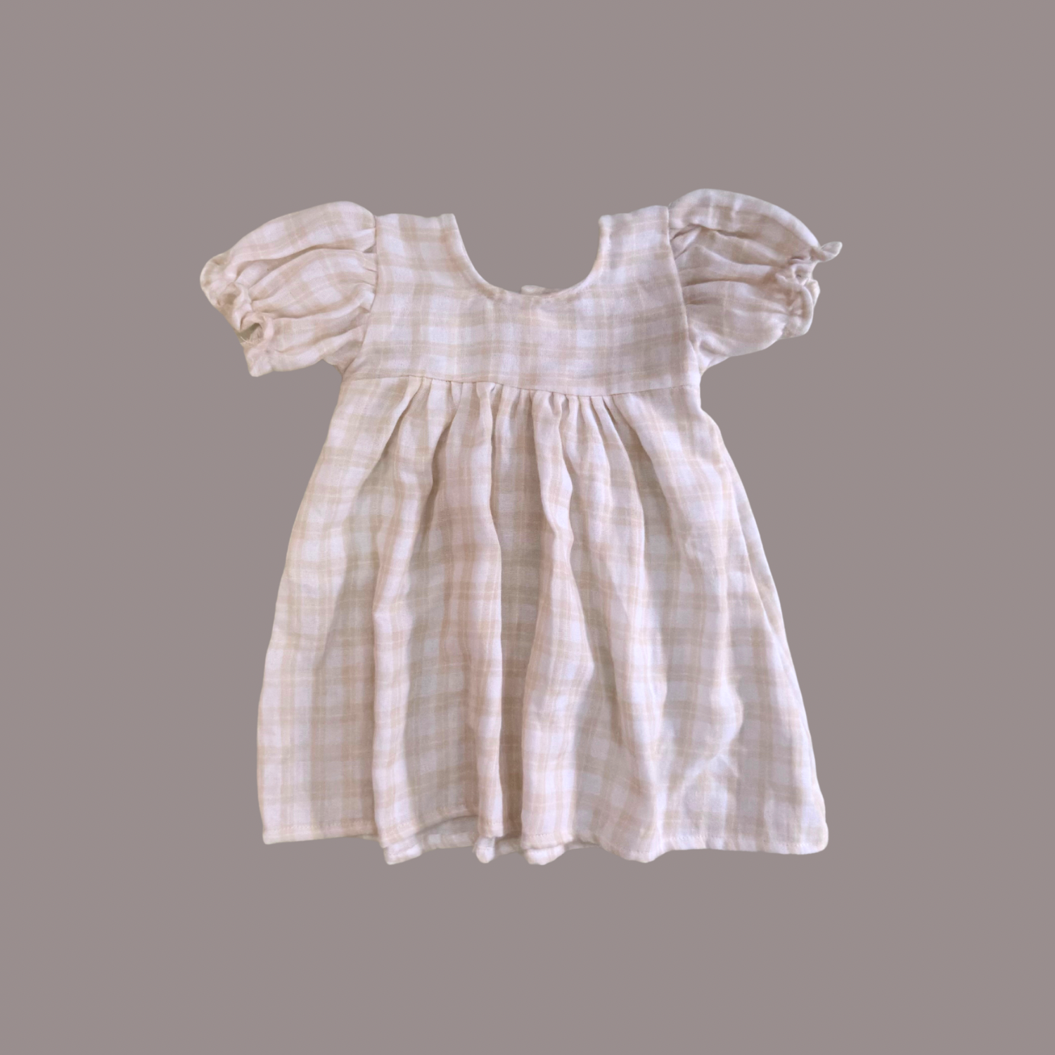 Amber Checks Newborn Dress