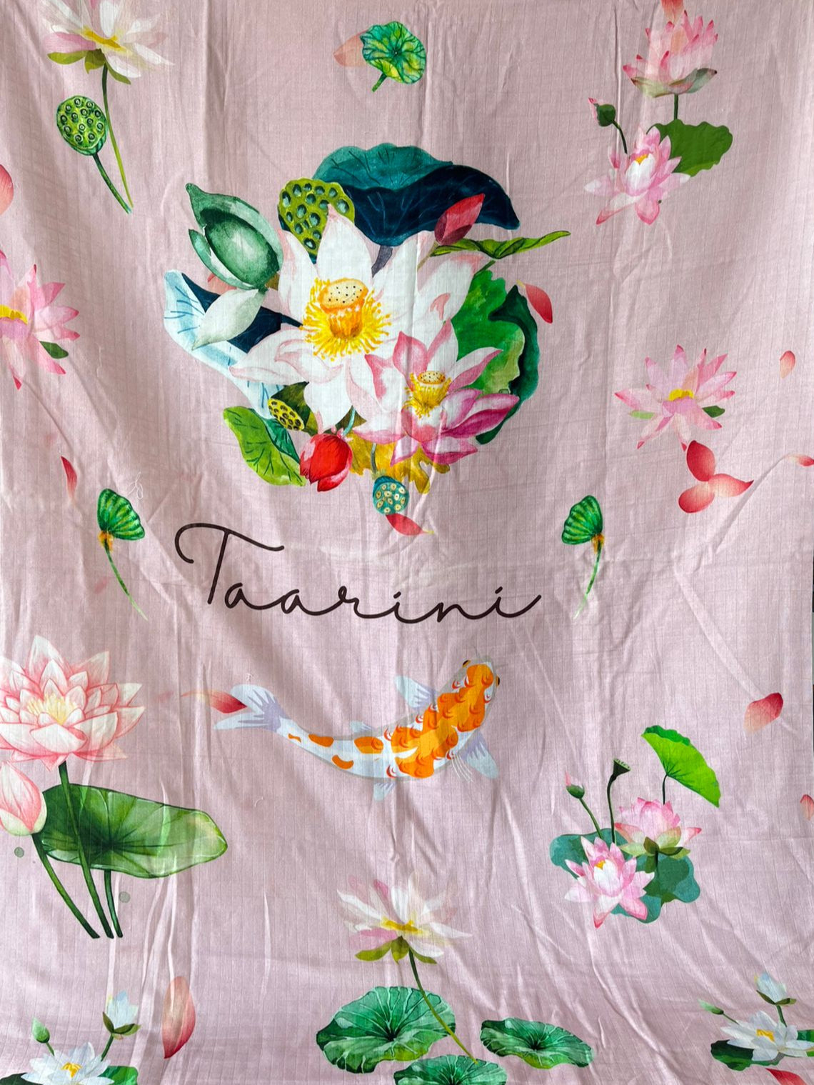 Lotus Taarini Name Small Size Blanket