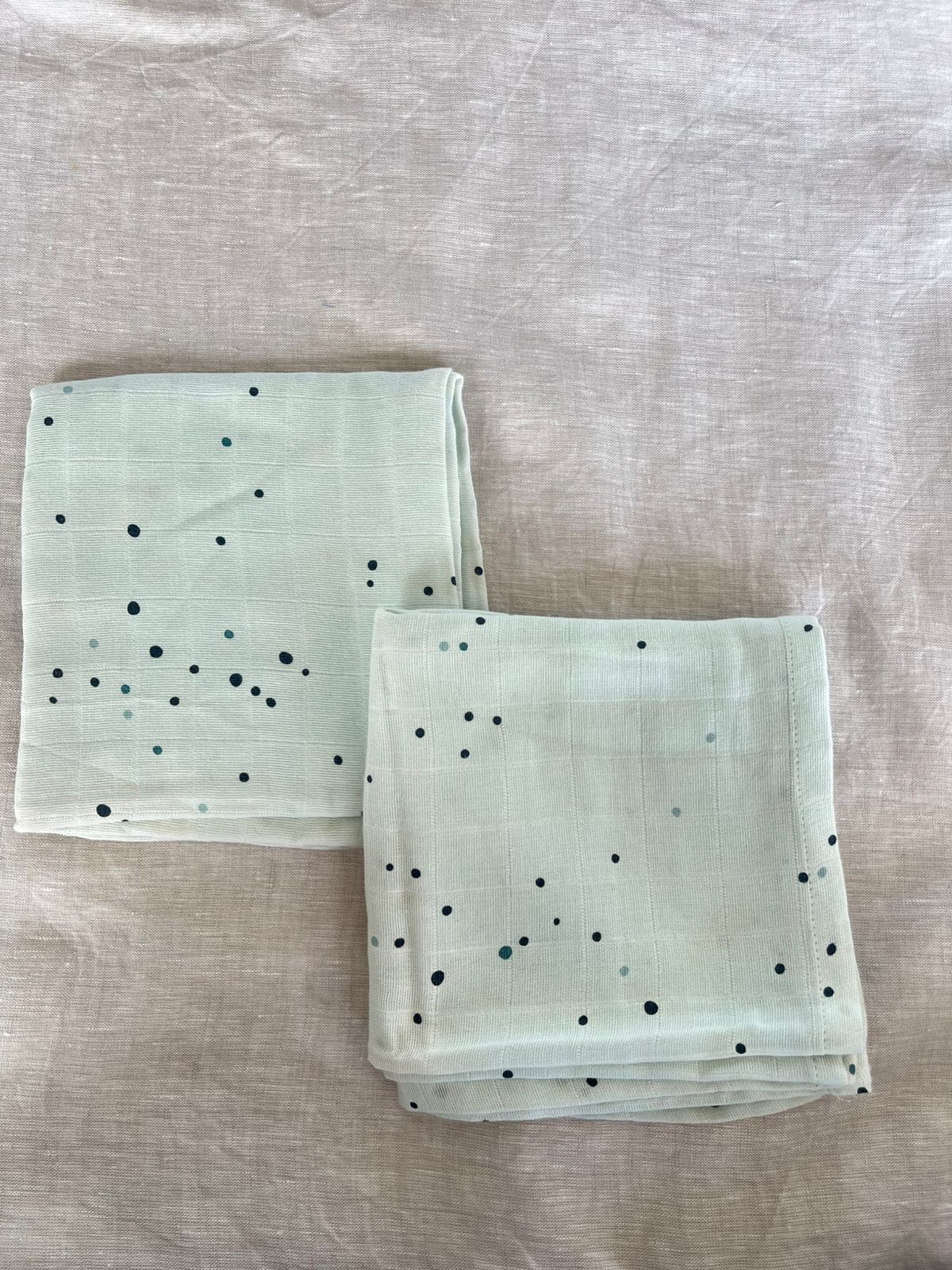 Sea Salt Dot Burp Cloth