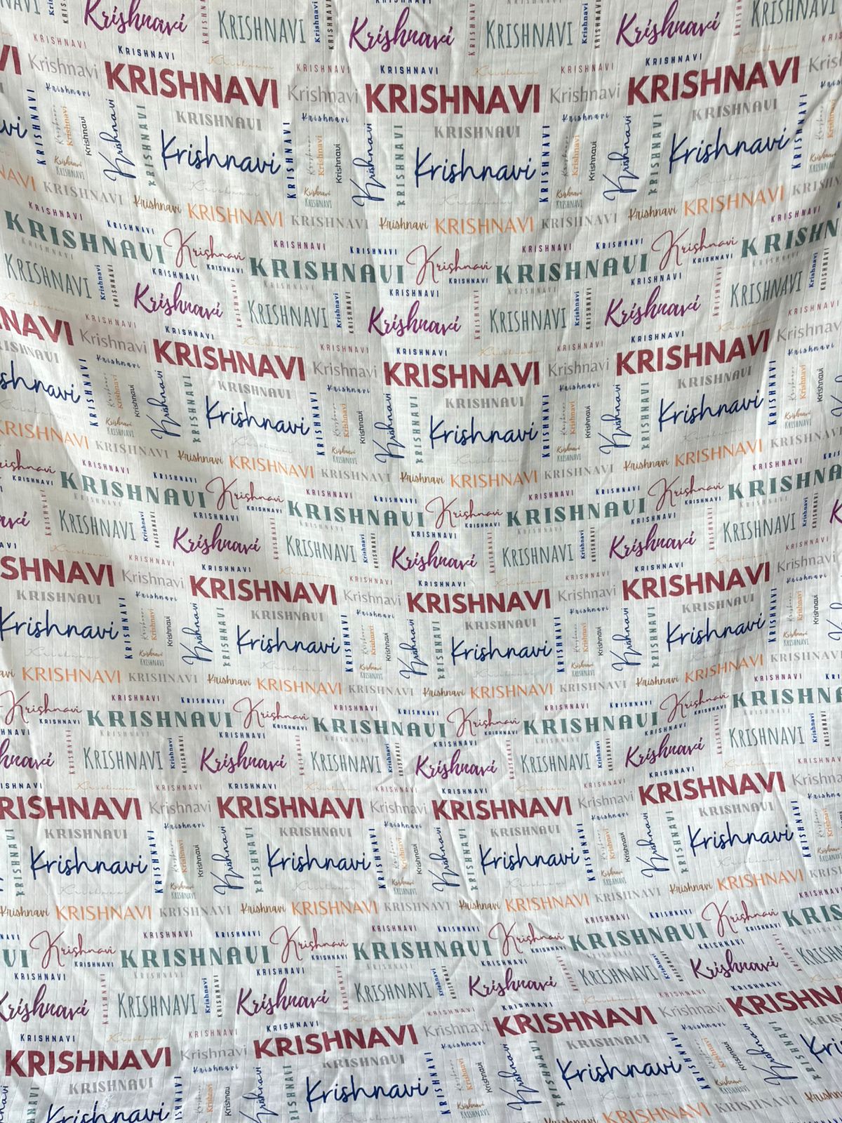 Krishnavi Name Small Size Classic Soft Font Blanket