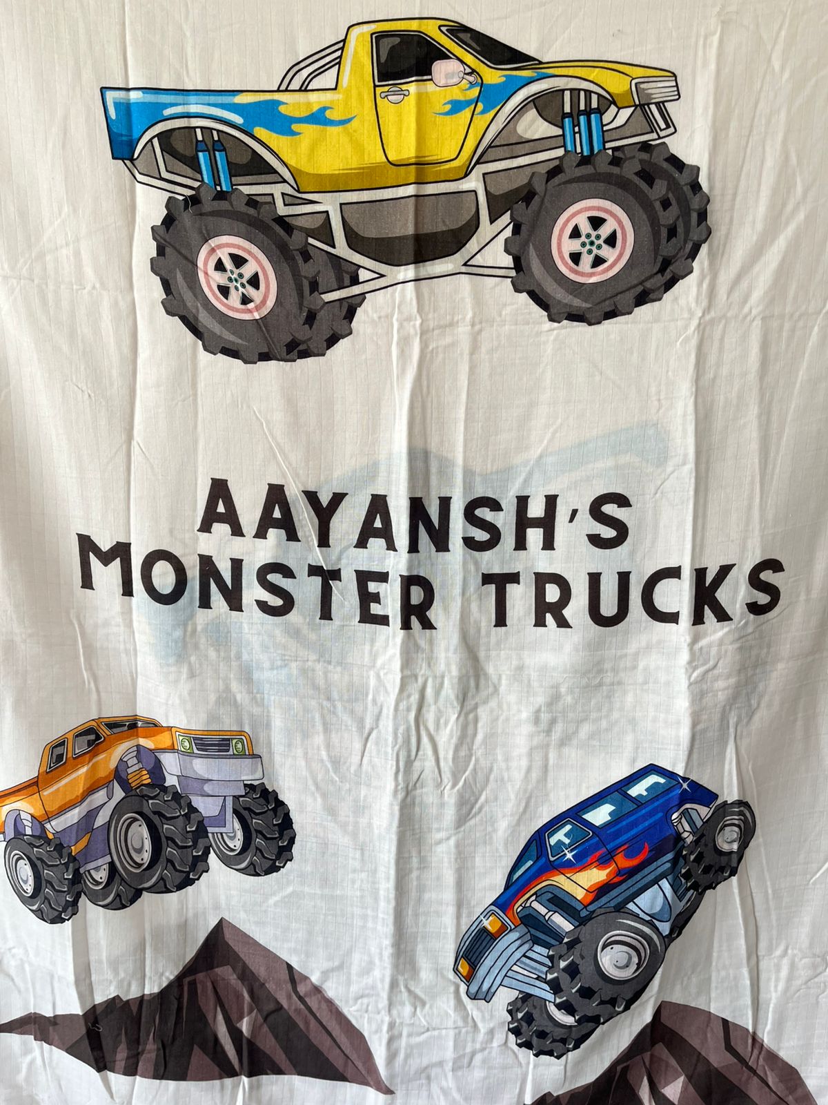 Beat Monster Truck Aayansh Name Small Size Blanket