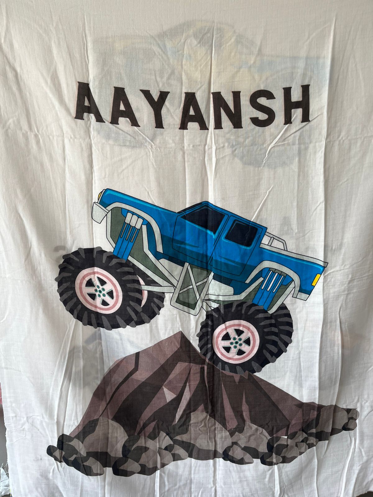 Beat Monster Truck Aayansh Name Small Size Blanket
