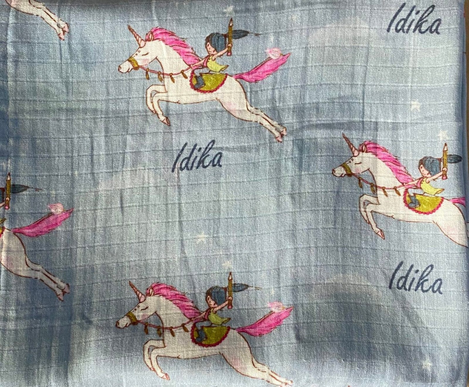 Riding Unicorn Customised Swaddle
