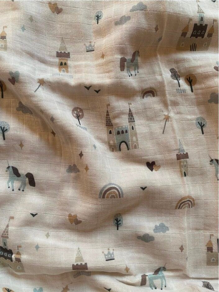 Castles and unicorns swaddle