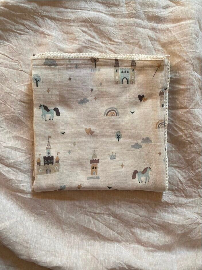 Castles and unicorns swaddle