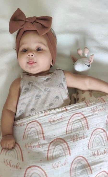 Earthy Rainbow Customised Swaddle