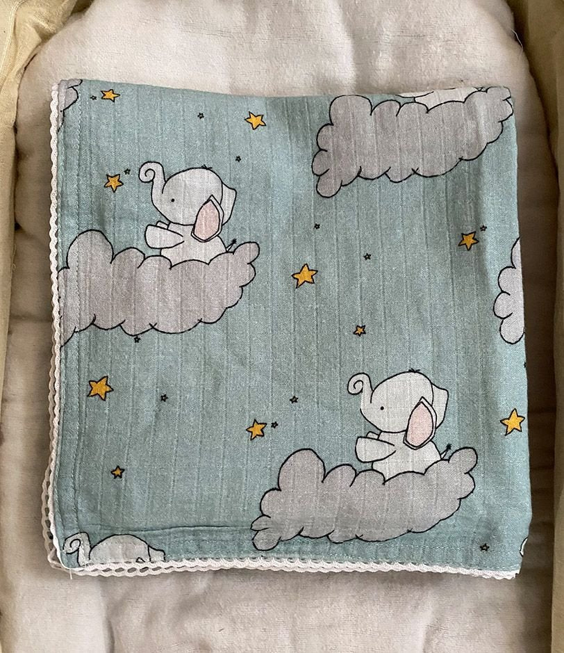 Elephant and Stars Swaddle