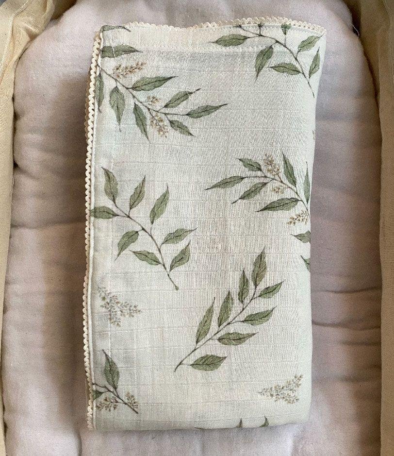 Green leaves swaddle